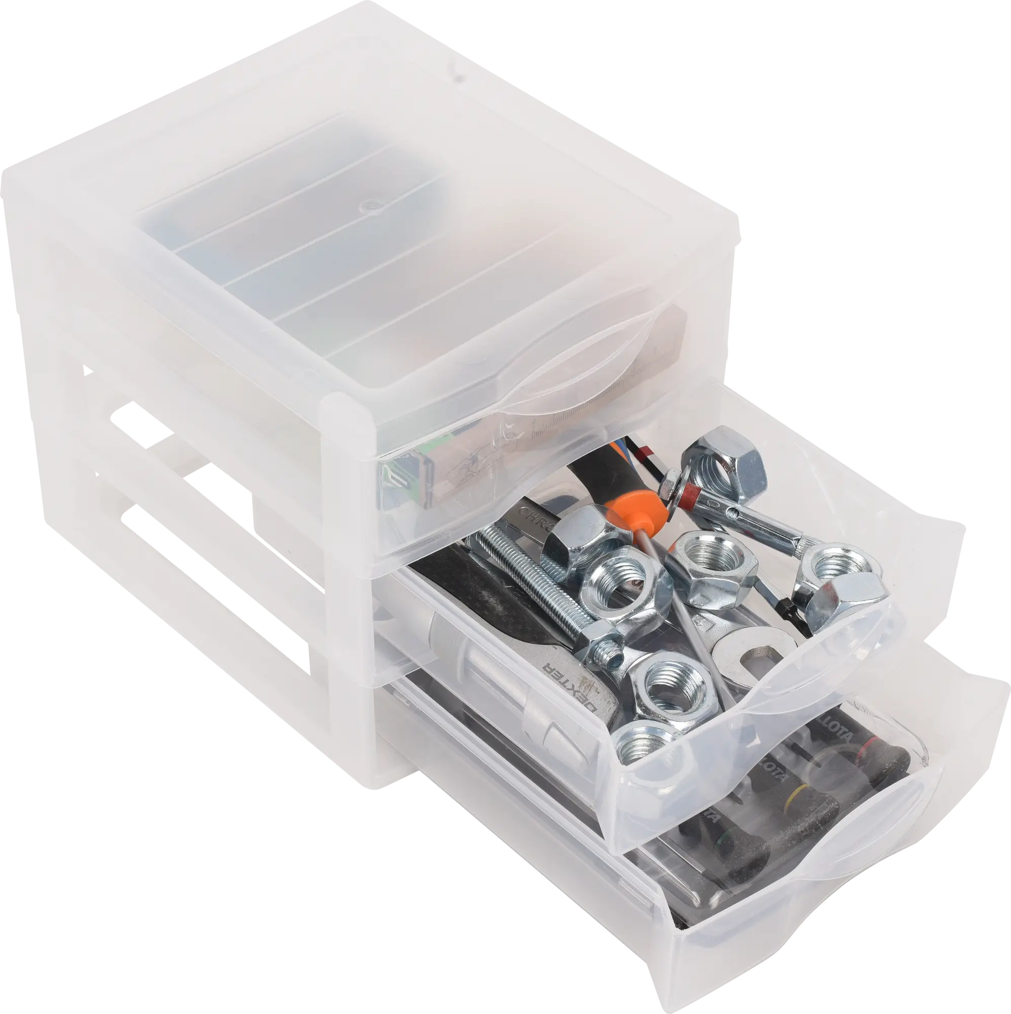 Bloco de gavetas ORGAMIX TRANSPARENTE 17X21X18 CM - 13