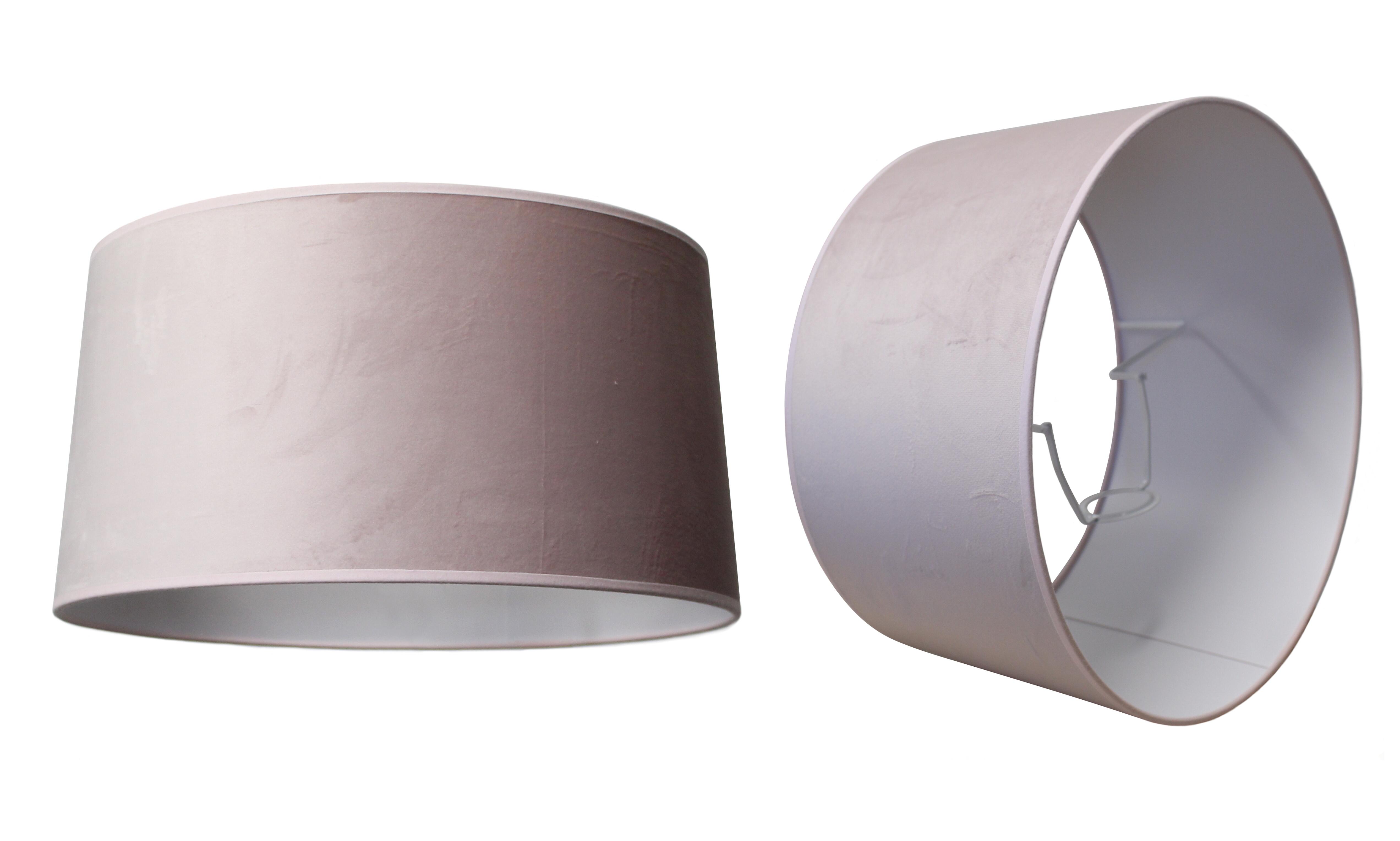 Pantalla de terciopelo cónica rosa 38 cm