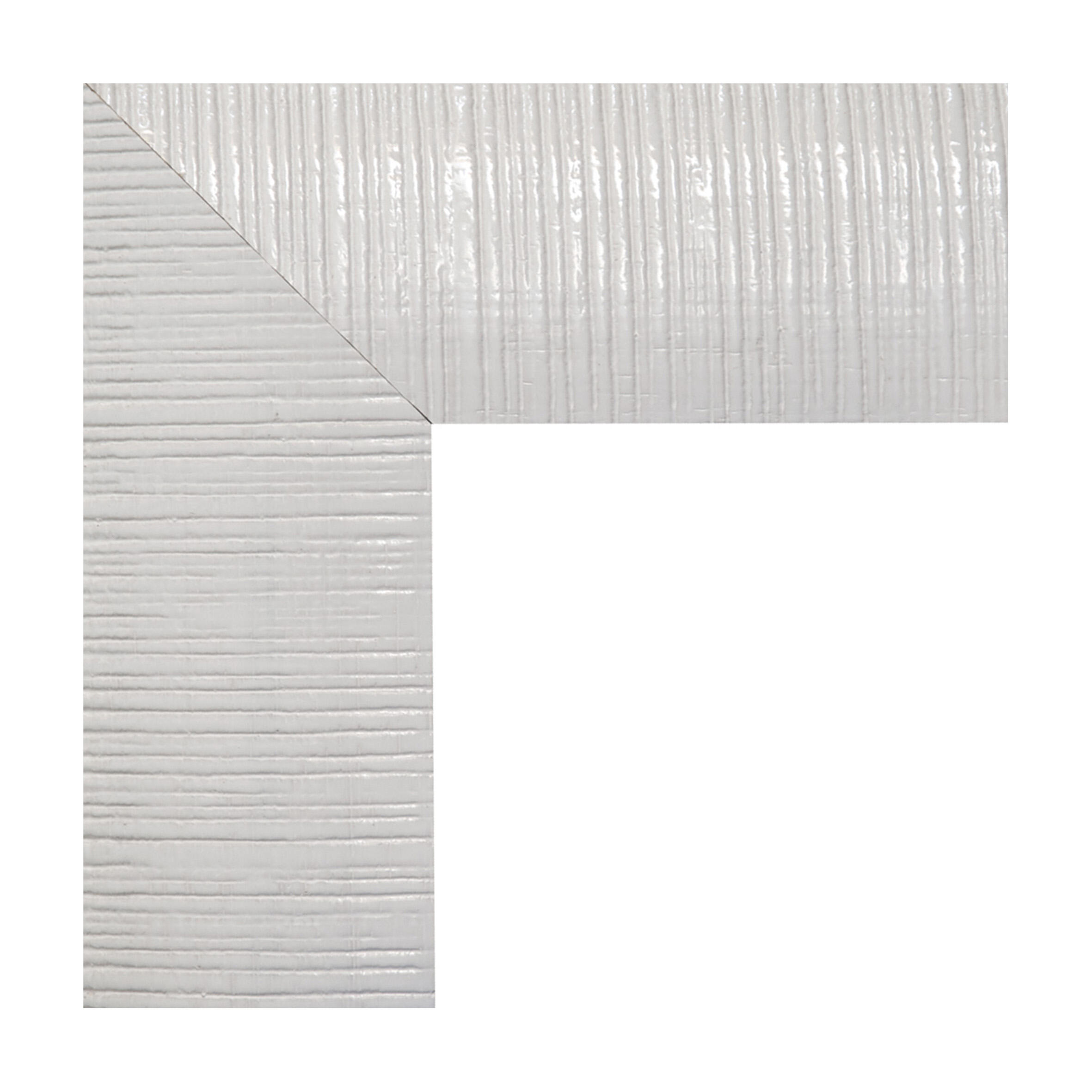 Specchio rettangolare in legno bianco 69 x 90 cm - 4