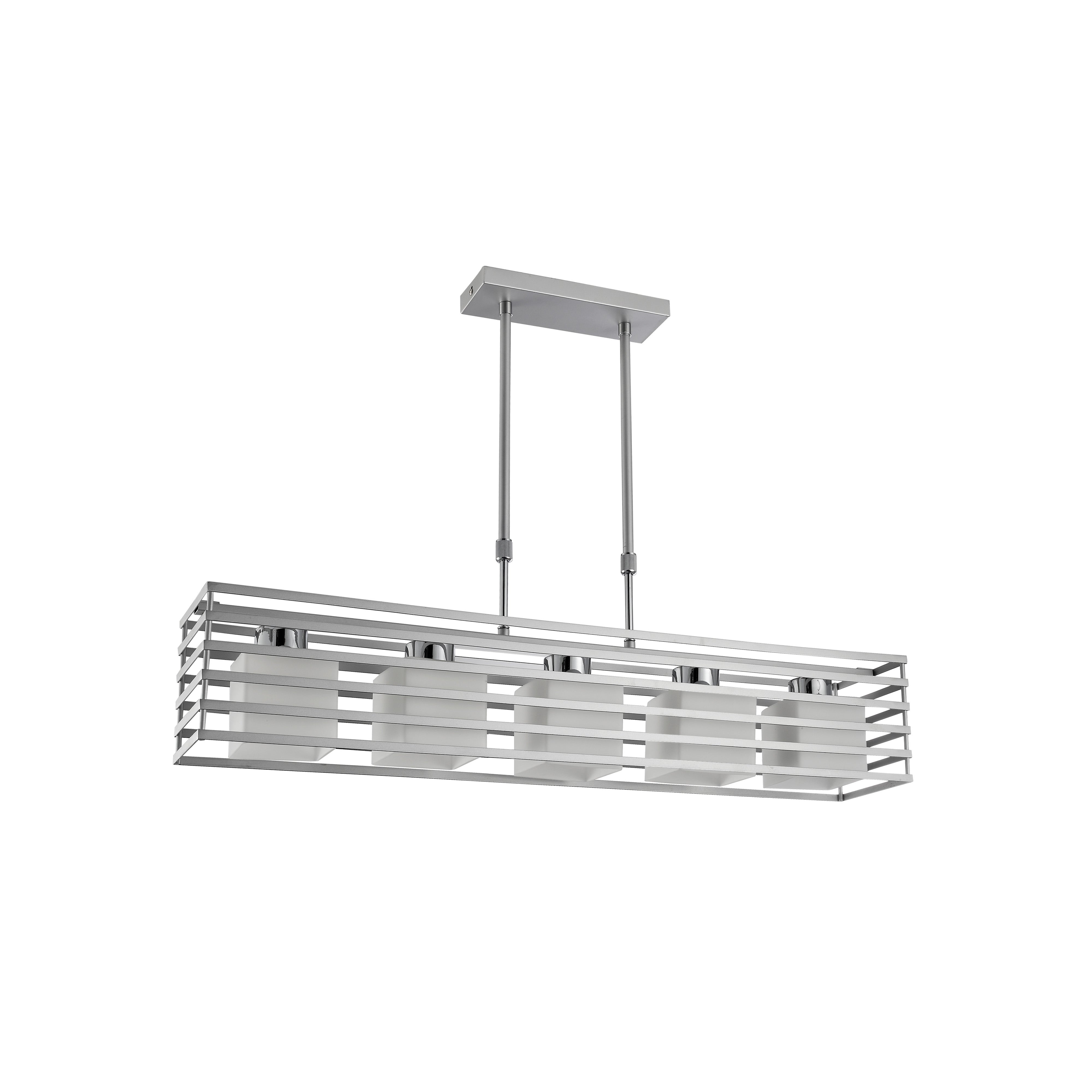 Lámpara de techo cell plateada 5 luces e27