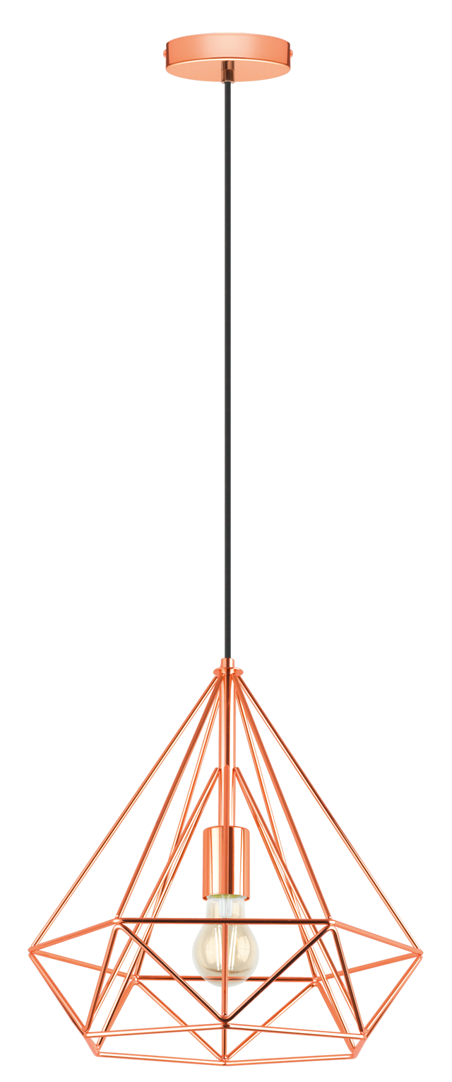 Candeeiro de teto suspenso INSPIRE BYRON COBRE