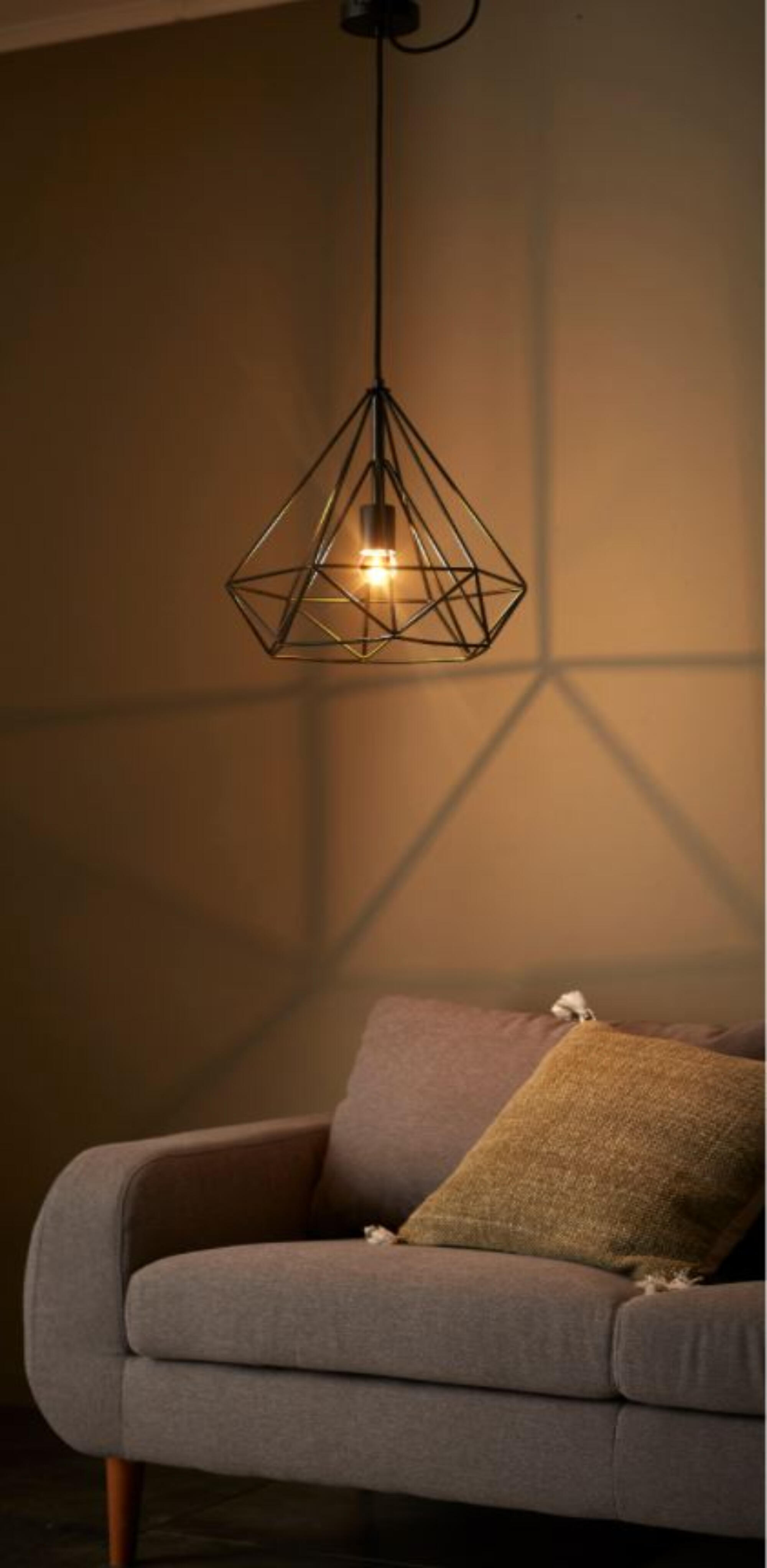 Lampadario Design Byron nero paralume nero E27 Ø36.5cm INSPIRE - 8