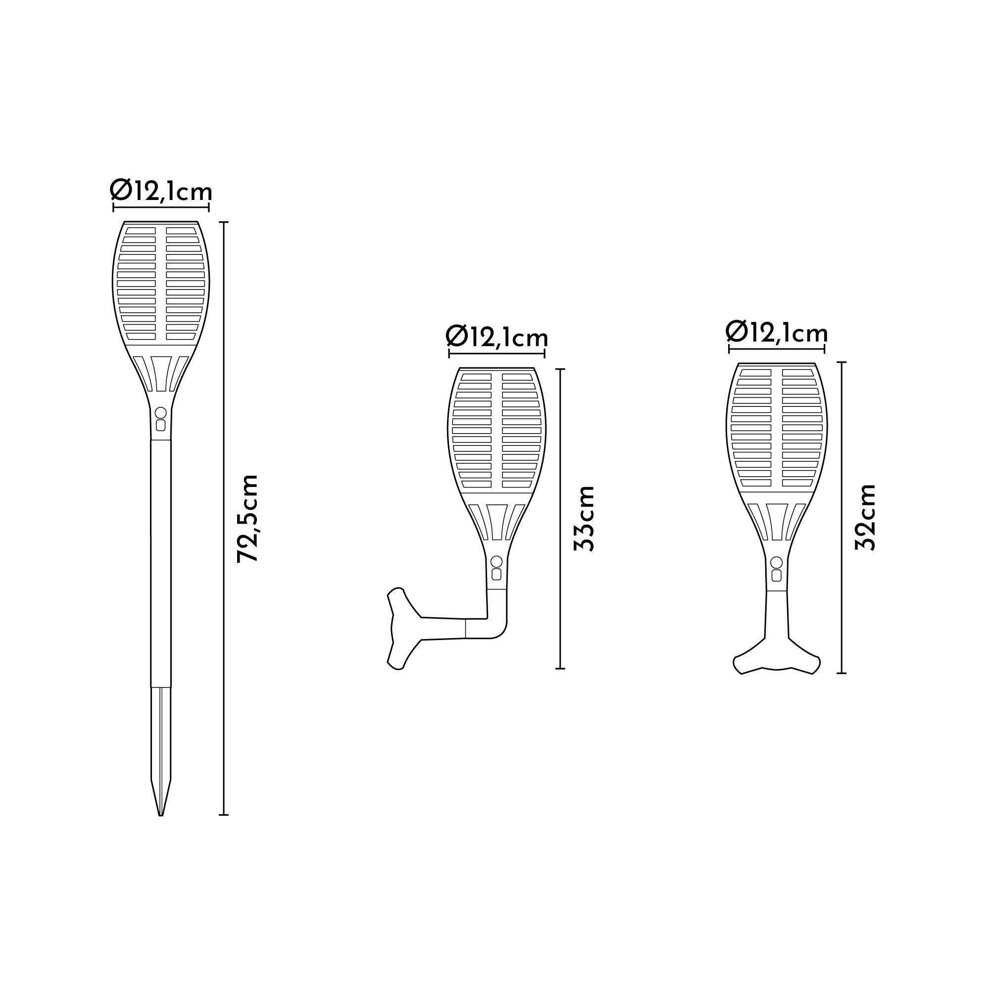 Baliza jardín solar exterior LED negra Draco IP65 con carga USB y sensor crepuscular  - 13