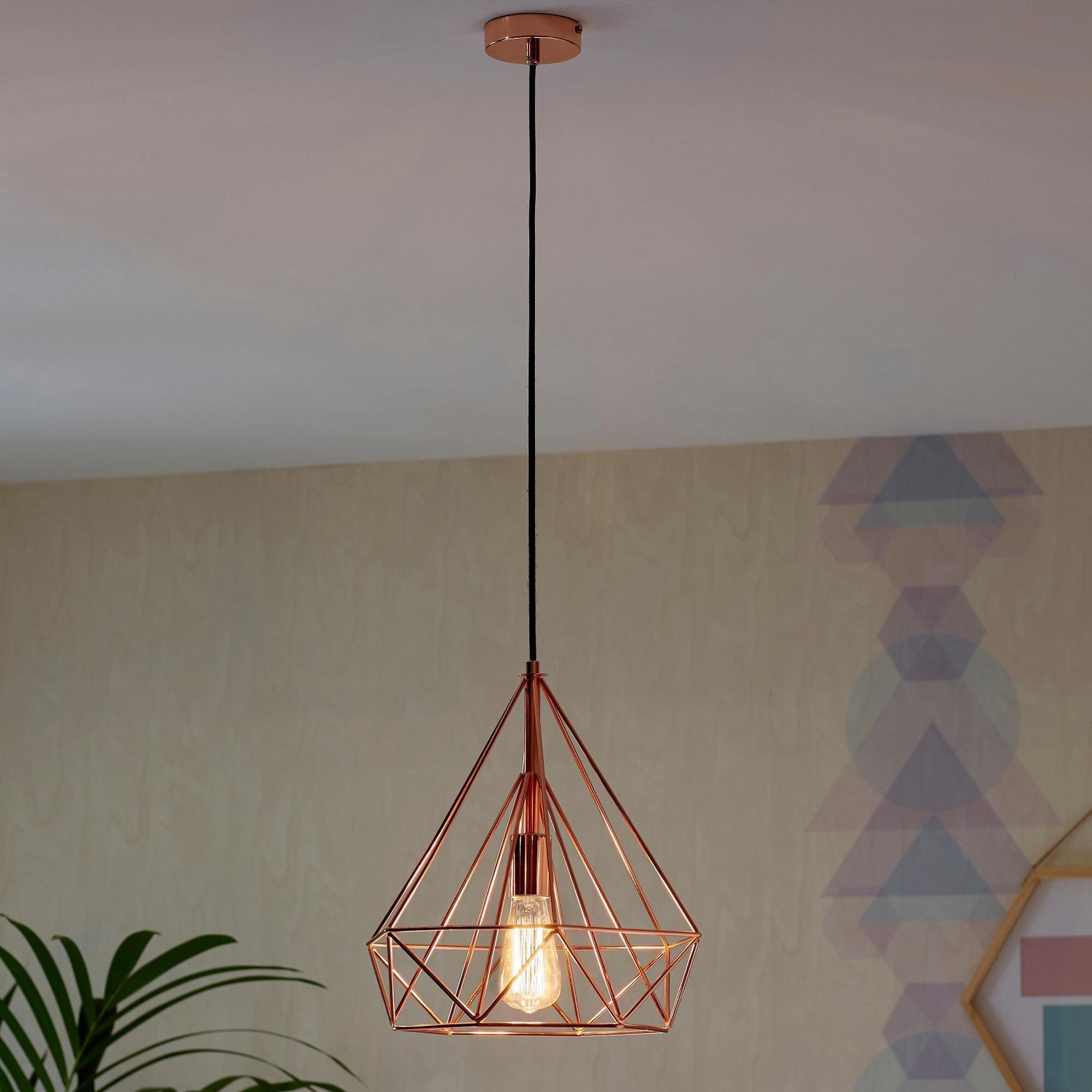 Lampadario Design Byron rame paralume rame E27 Ø36.5cm INSPIRE - 5