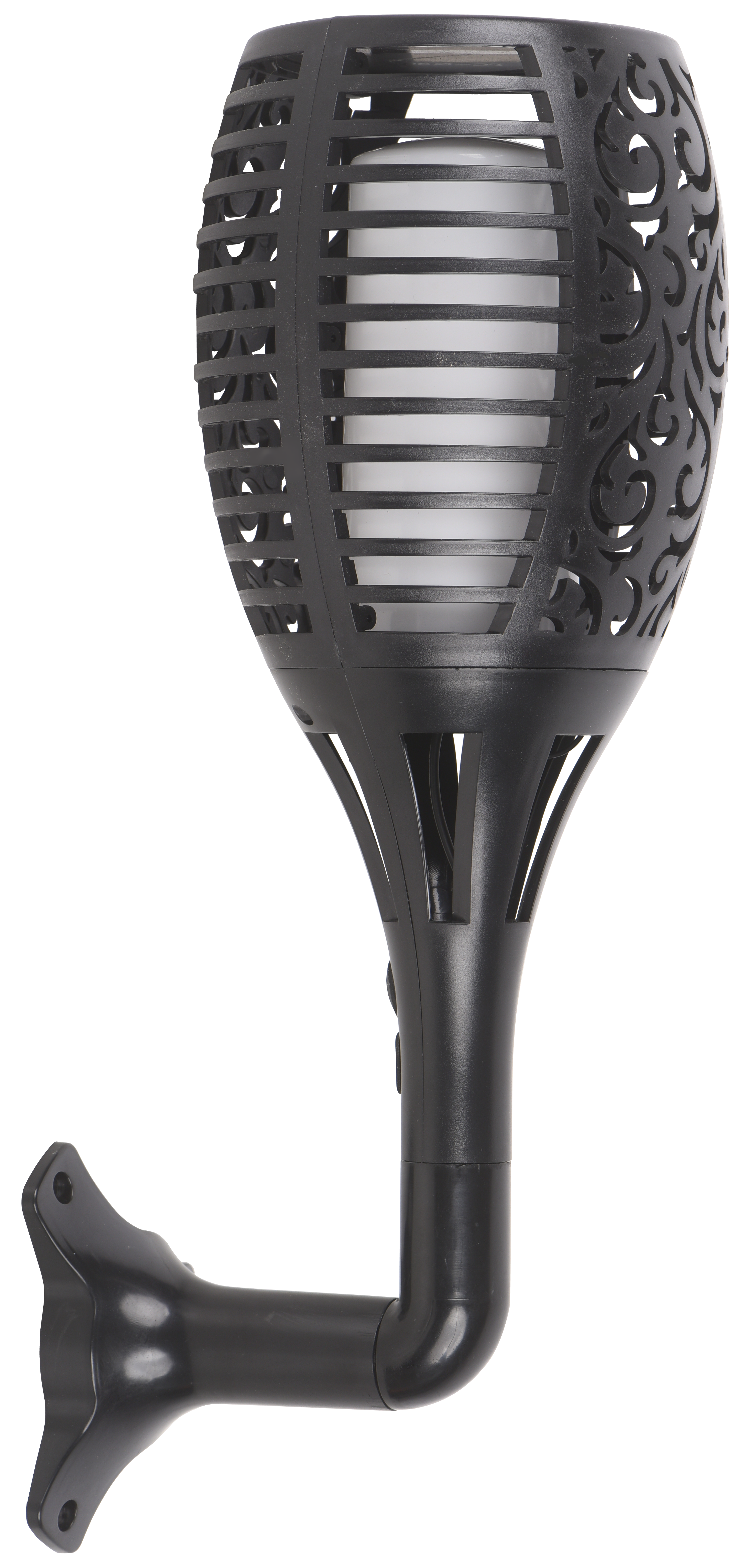 Baliza jardín solar exterior LED negra Draco IP65 con carga USB y sensor crepuscular  - 8