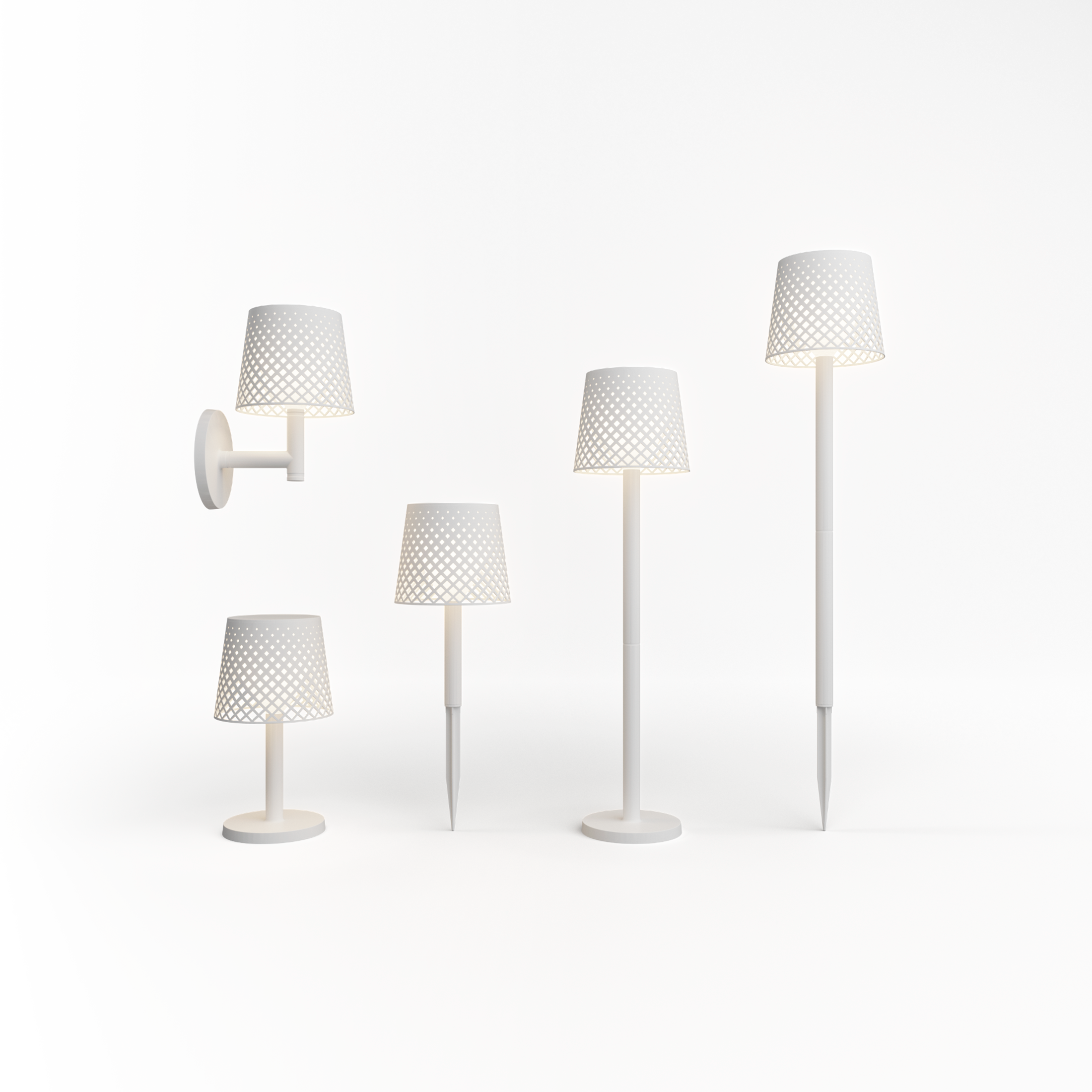 Baliza jardín solar exterior LED blanca Greta IP44 con sensor crepuscular - 5