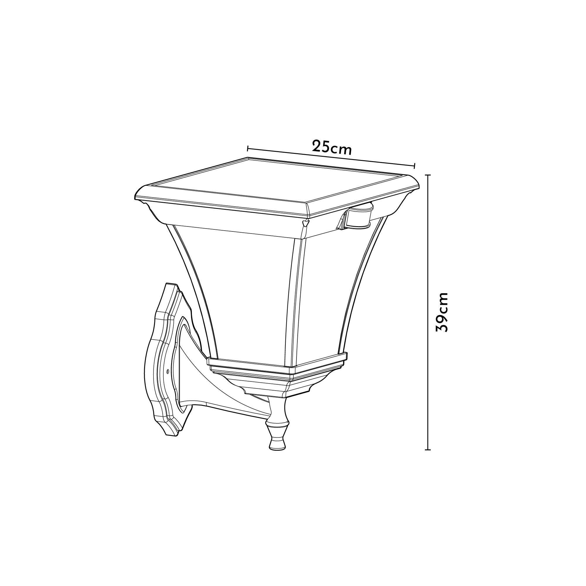 Aplique solar exterior luz LED blanco cálido Pegaso aluminio negro con sensor crepuscular y detector de movimiento IP44 - 5