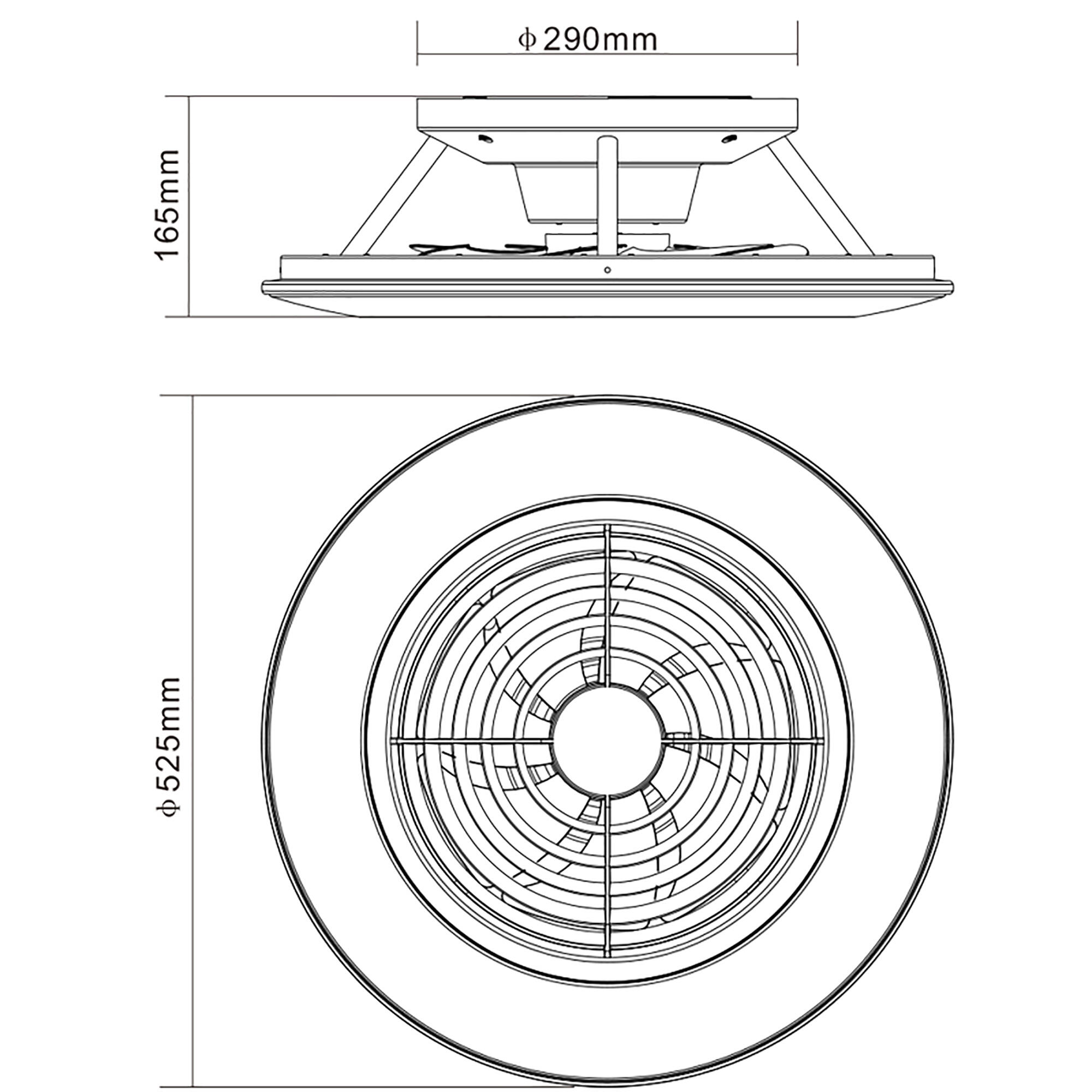 Ventilateur de plafond LED, Alisio mini, 52.5 cm, MANTRA, blanc - 8