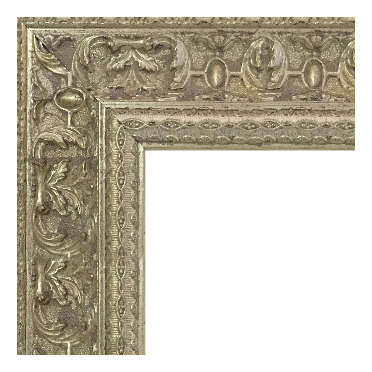 Specchio rettangolare in legno argento 67 x 167 cm - 4