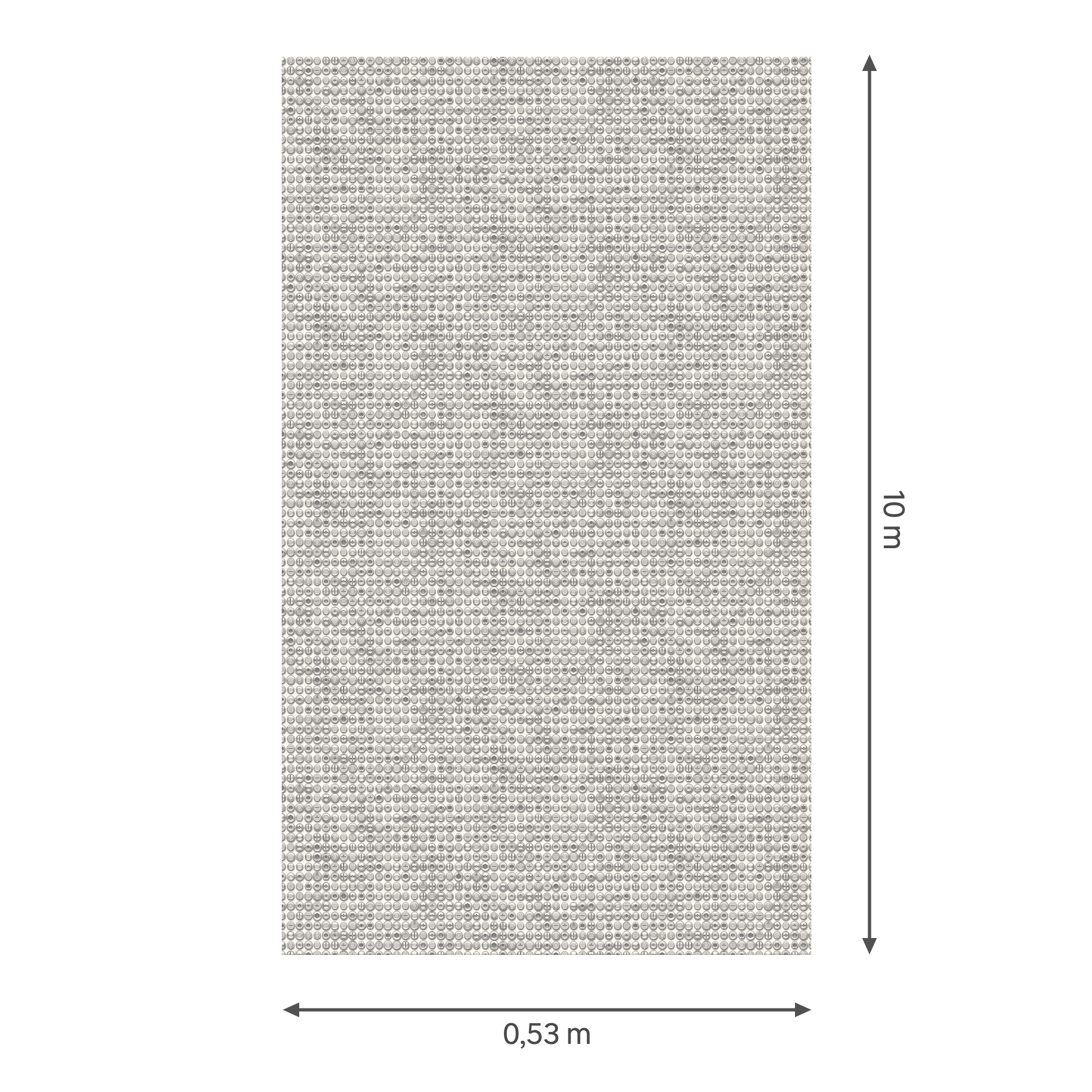Papel pintado vinilo objetos tornillos 45364 gris