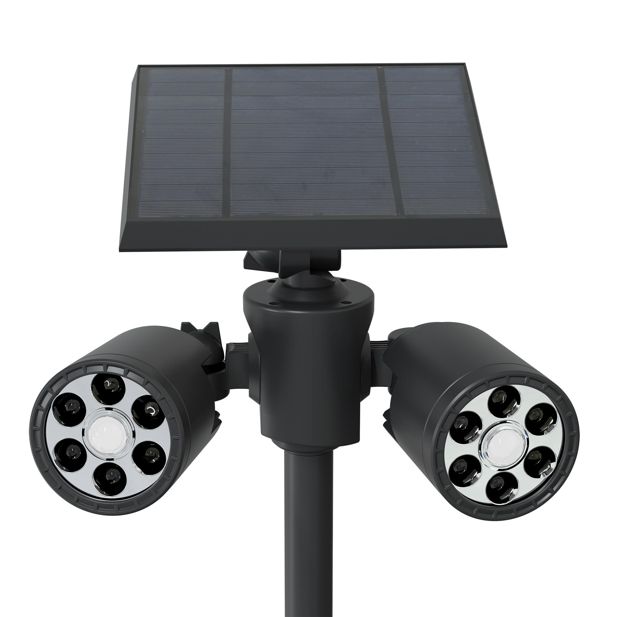 Baliza jardín solar exterior LED negro Orbis Duo IP65 con sensor crepuscular y detector de movimiento - 7