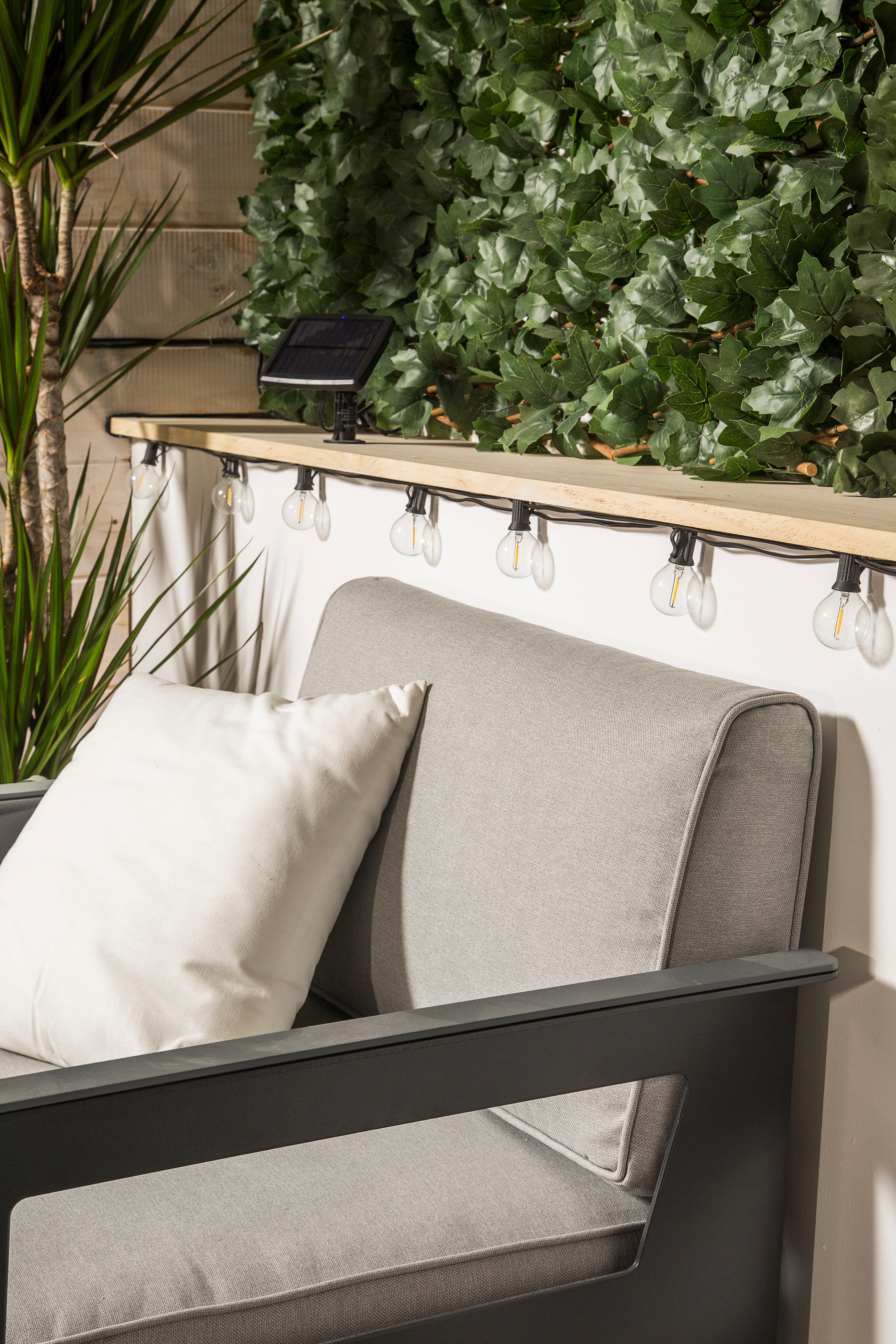 Guirnalda solar exterior LED blanco cálido con sensor crepuscular  Borealis IP44 8h. autonomía - 9