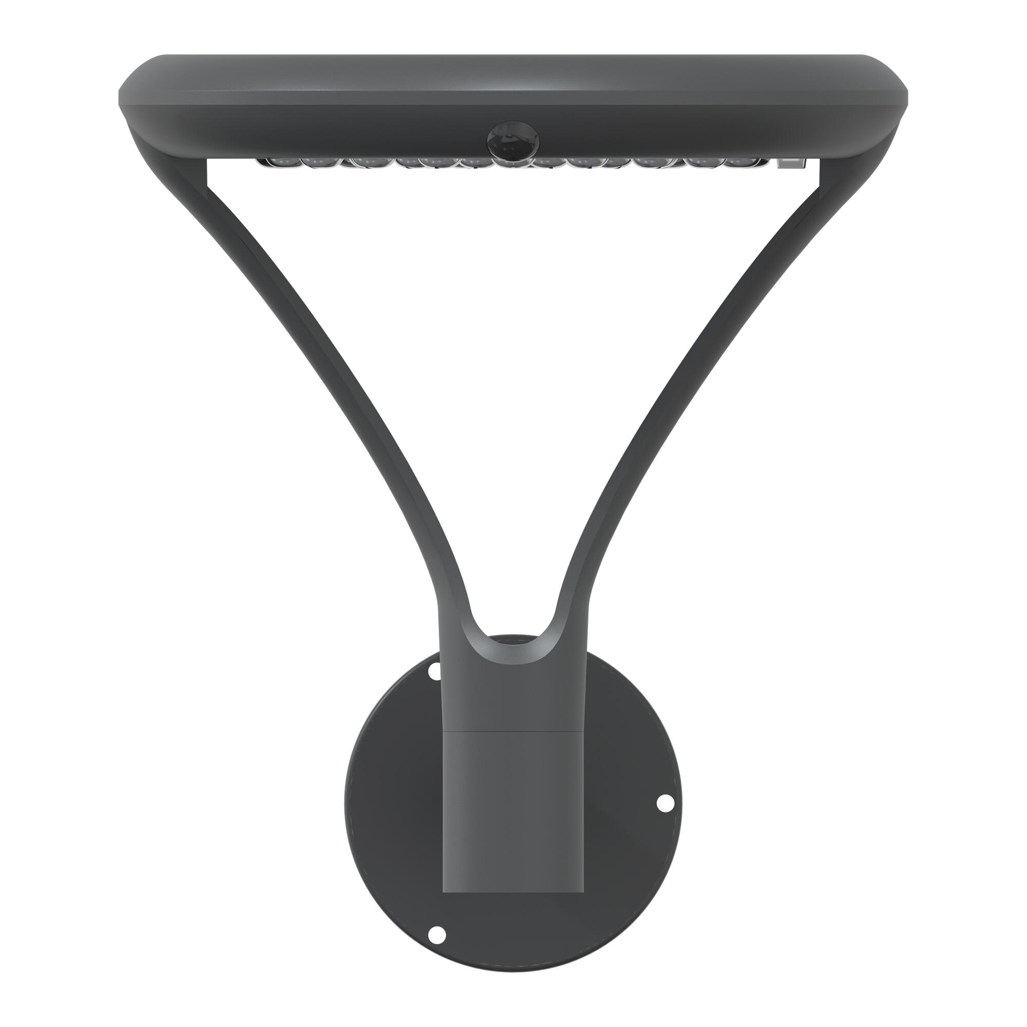 Aplique solar exterior luz LED blanco neutro IRIS aluminio gris con detector de movimiento IP65 - 4