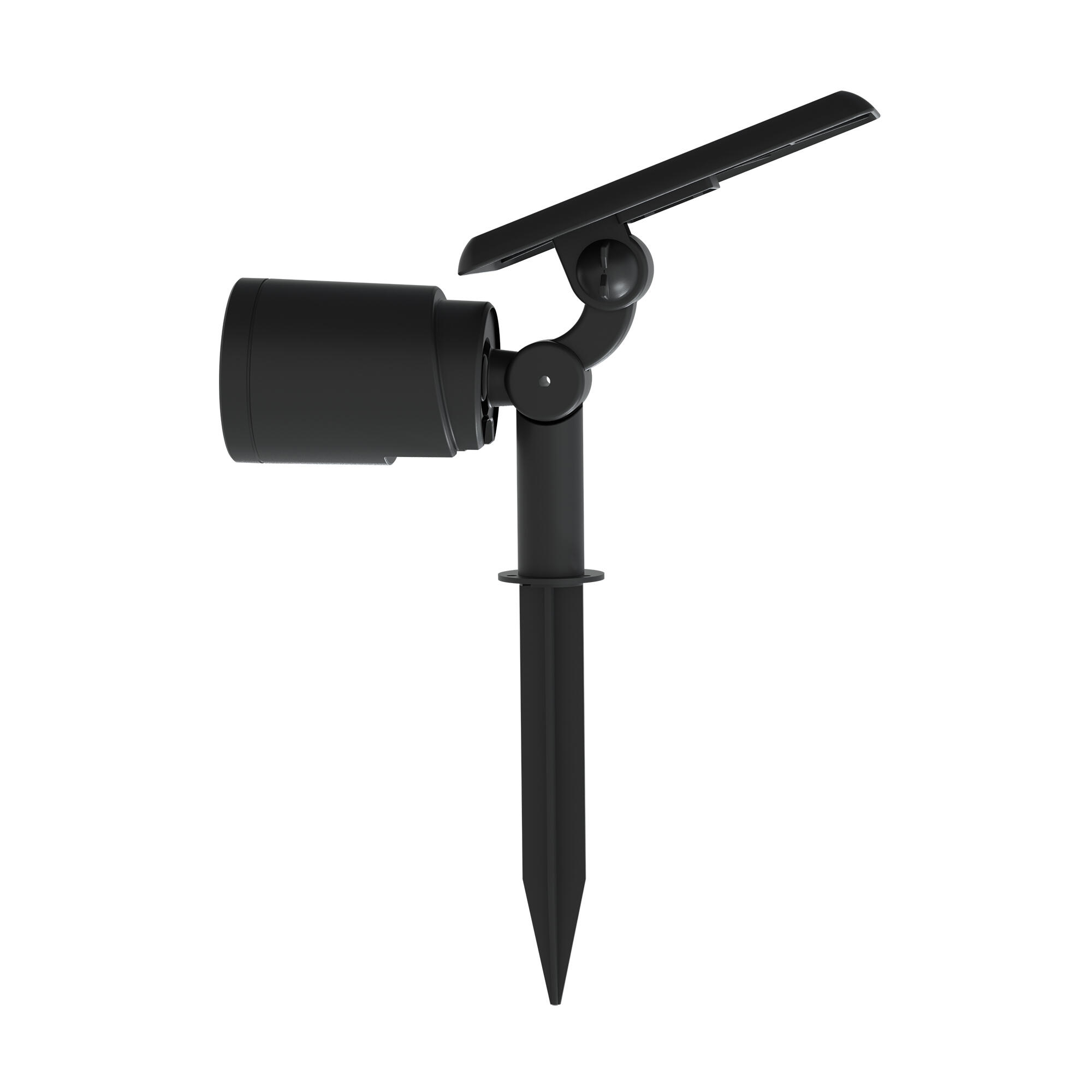 Baliza jardín solar exterior LED negra Orbis IP65 con sensor crepuscular y detector de movimiento - 5