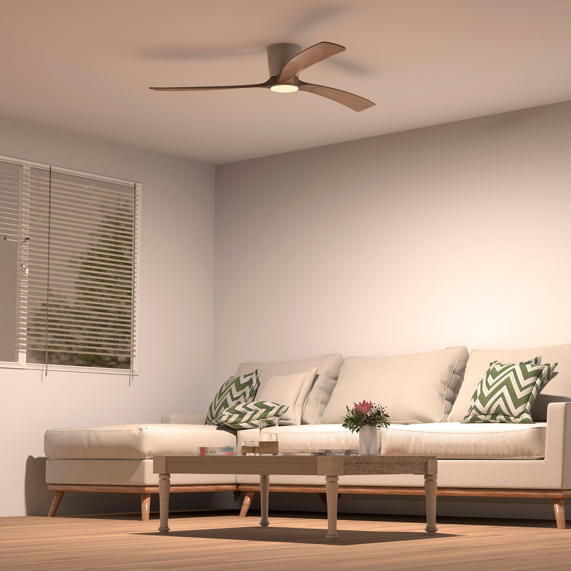 Ventilador de techo con luz silencioso DC con mando Arte Confort Sky blanco 122 cm invierno/verano color luz regulable - 13