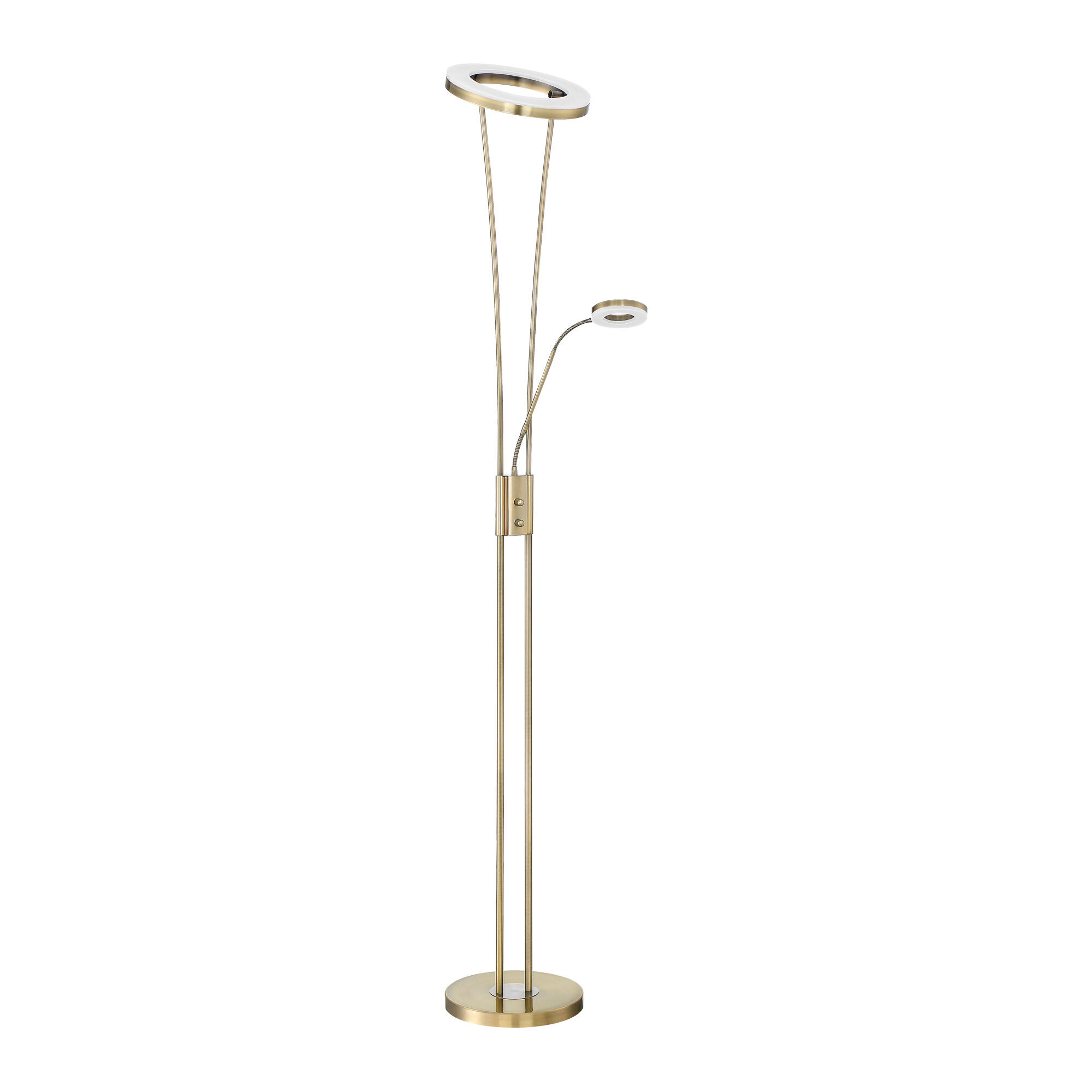 Lámpara de pie led lumiplus anello 30w+5w medalla dimable
