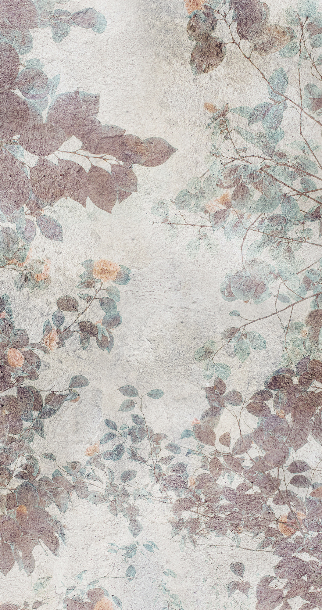 Mural adhesivo textil liso lavable naturaleza Hojas verde 132 x 260 cm MOTIF - 6