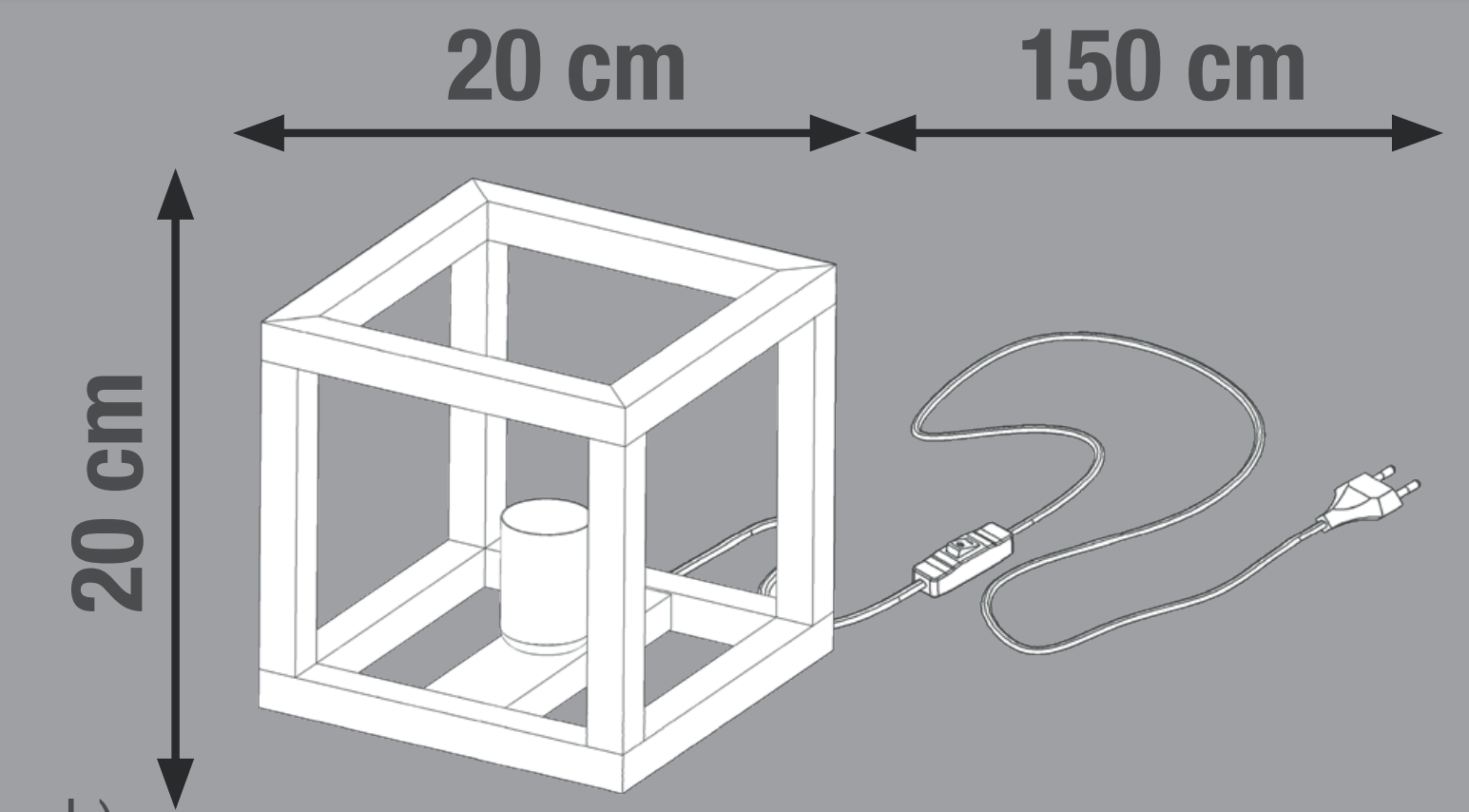 Candeeiro de mesa ELGORT E27 MADEIRO METAL PRETO - 10