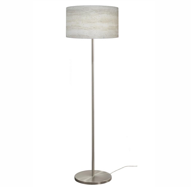 Lámpara de mesa Travertino E27 de 40x146 cm plata
