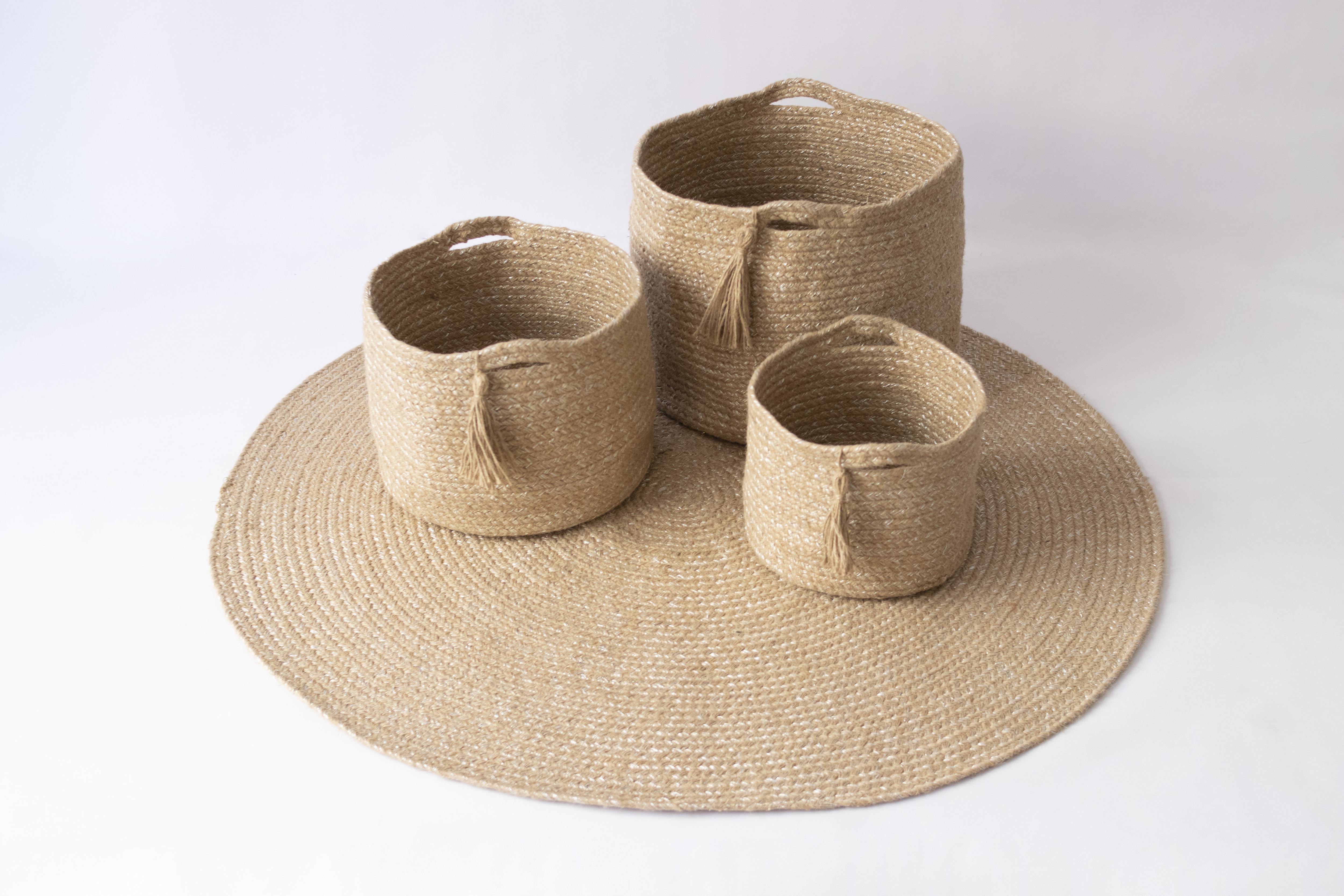 Cesta decorativa BASKET CHRIS gris 23x18x18 cm - 4