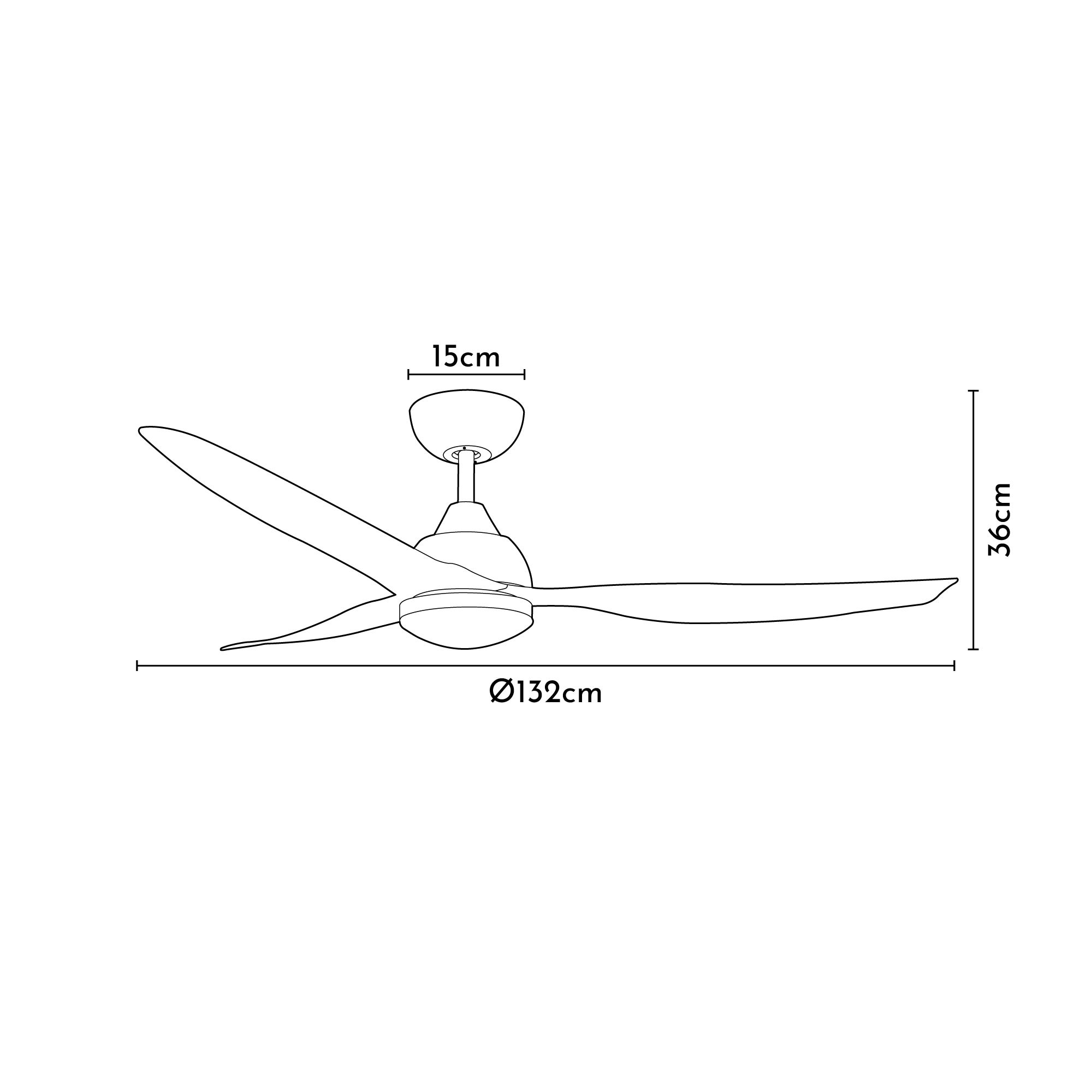 Ventilador de techo con luz motor AC Edhea blanco - 3