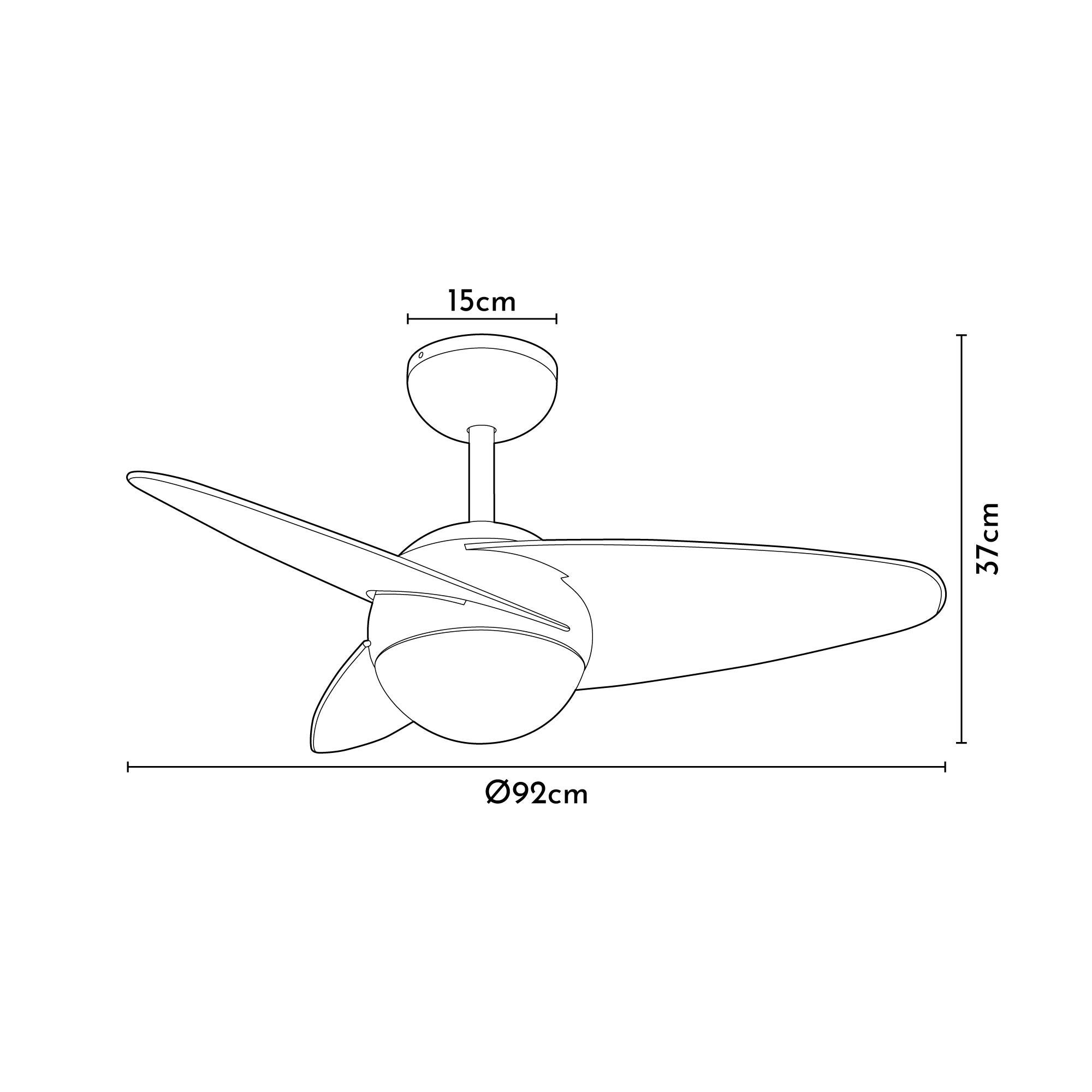 Ventilador de techo con luz motor DC Cacela blanco - 5