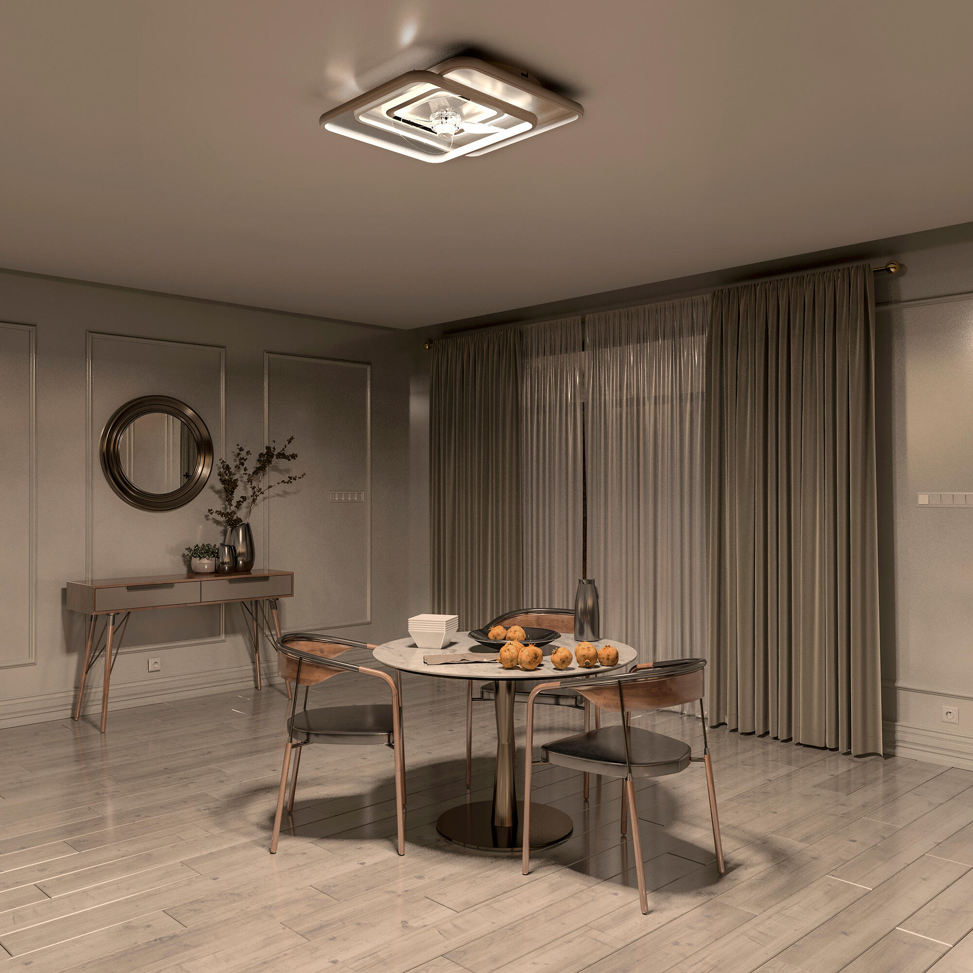 Ventoinha de teto 48.8cm 60W DC branco Altea - 2