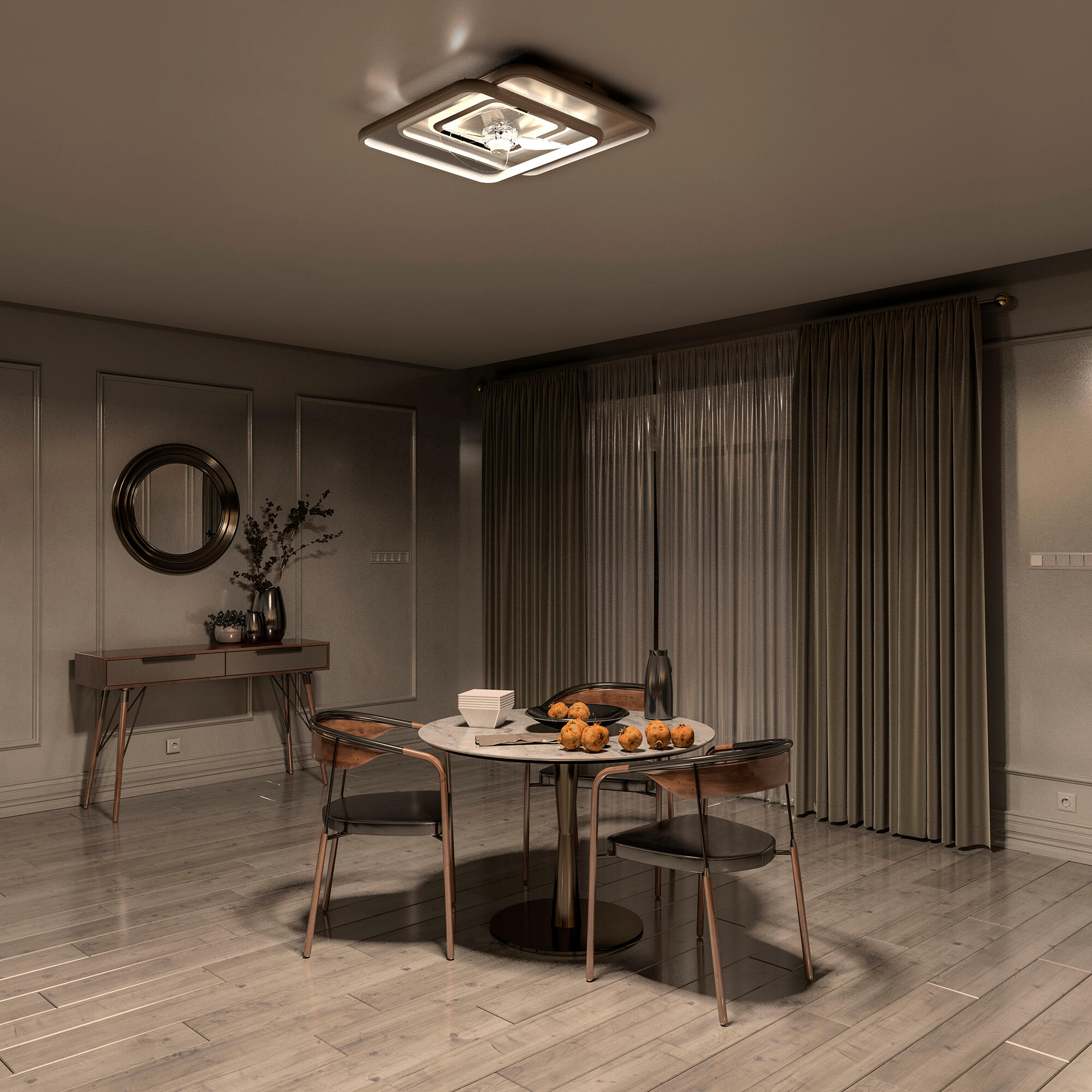 Ventoinha de teto 48.8cm 60W DC branco Altea - 6