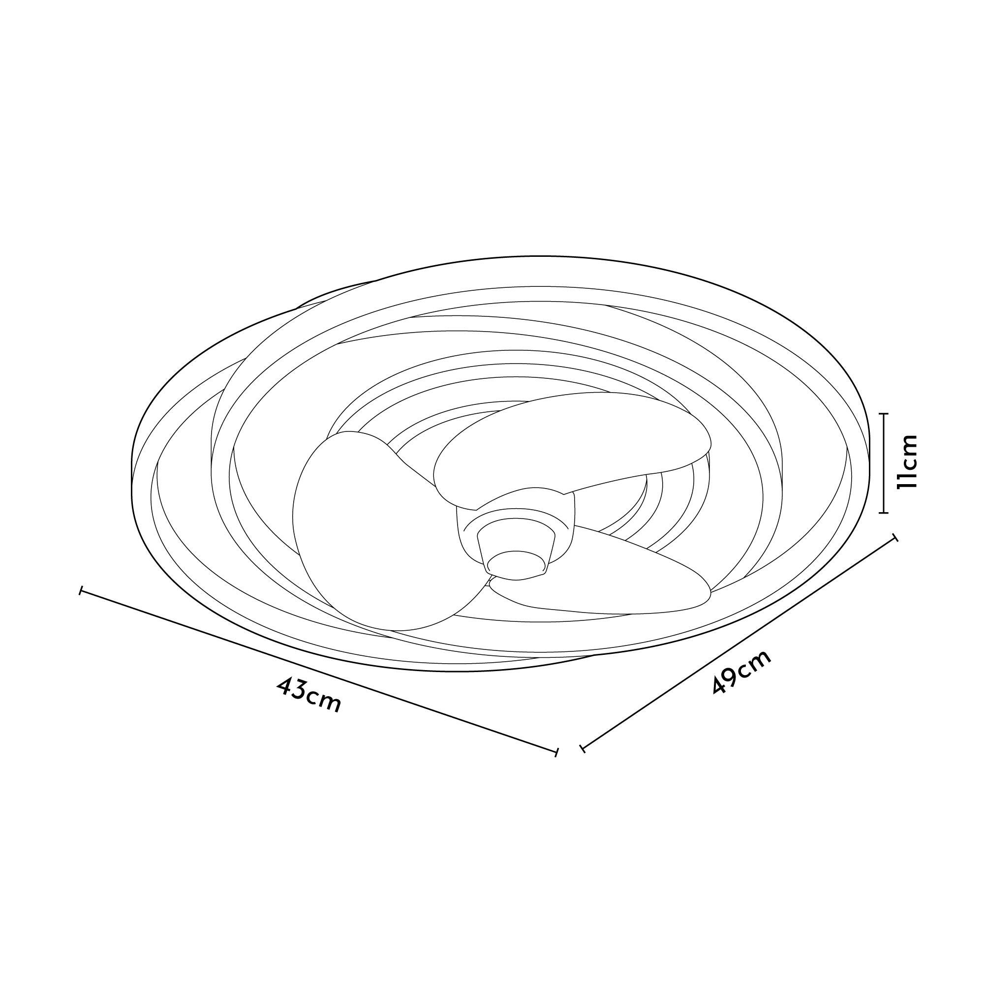 Ventilador de techo con luz motor DC Nerja de 49 cm blanco - 5
