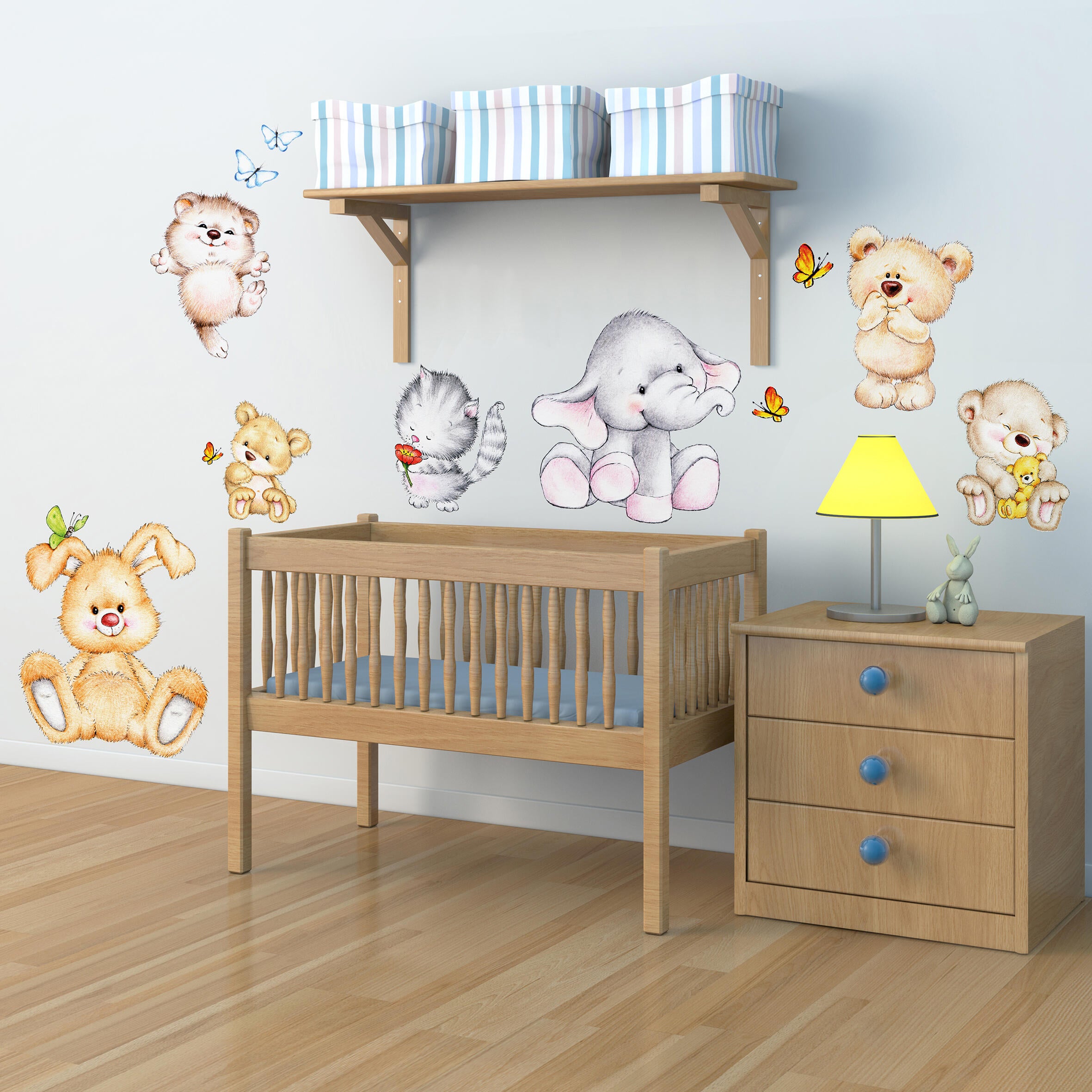 Sticker Wall Cute Animals 47x68 cm multicolore - 2