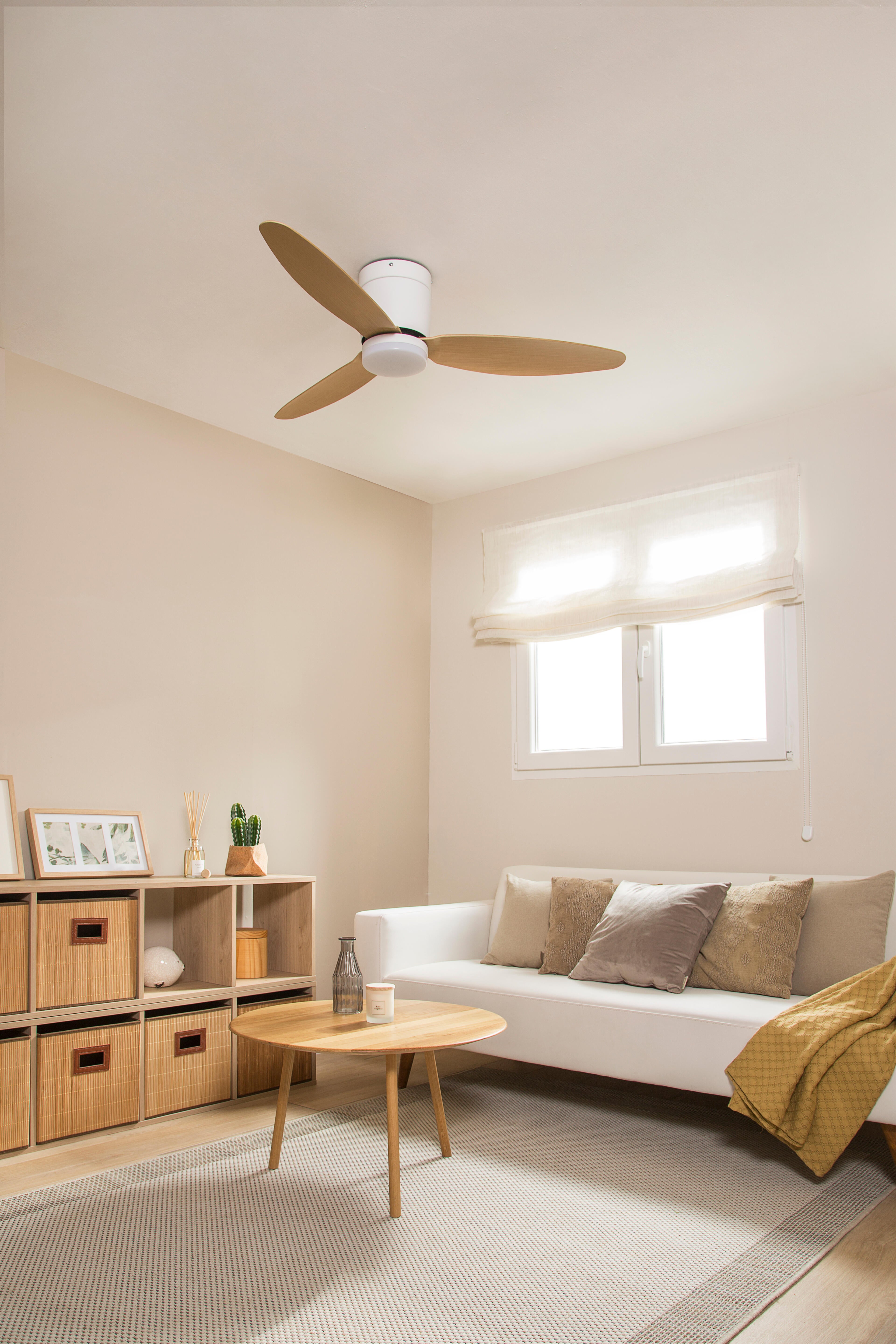 Ventilador de techo con luz silencioso DC Arte Confort Conil blanco 122 cm - 18