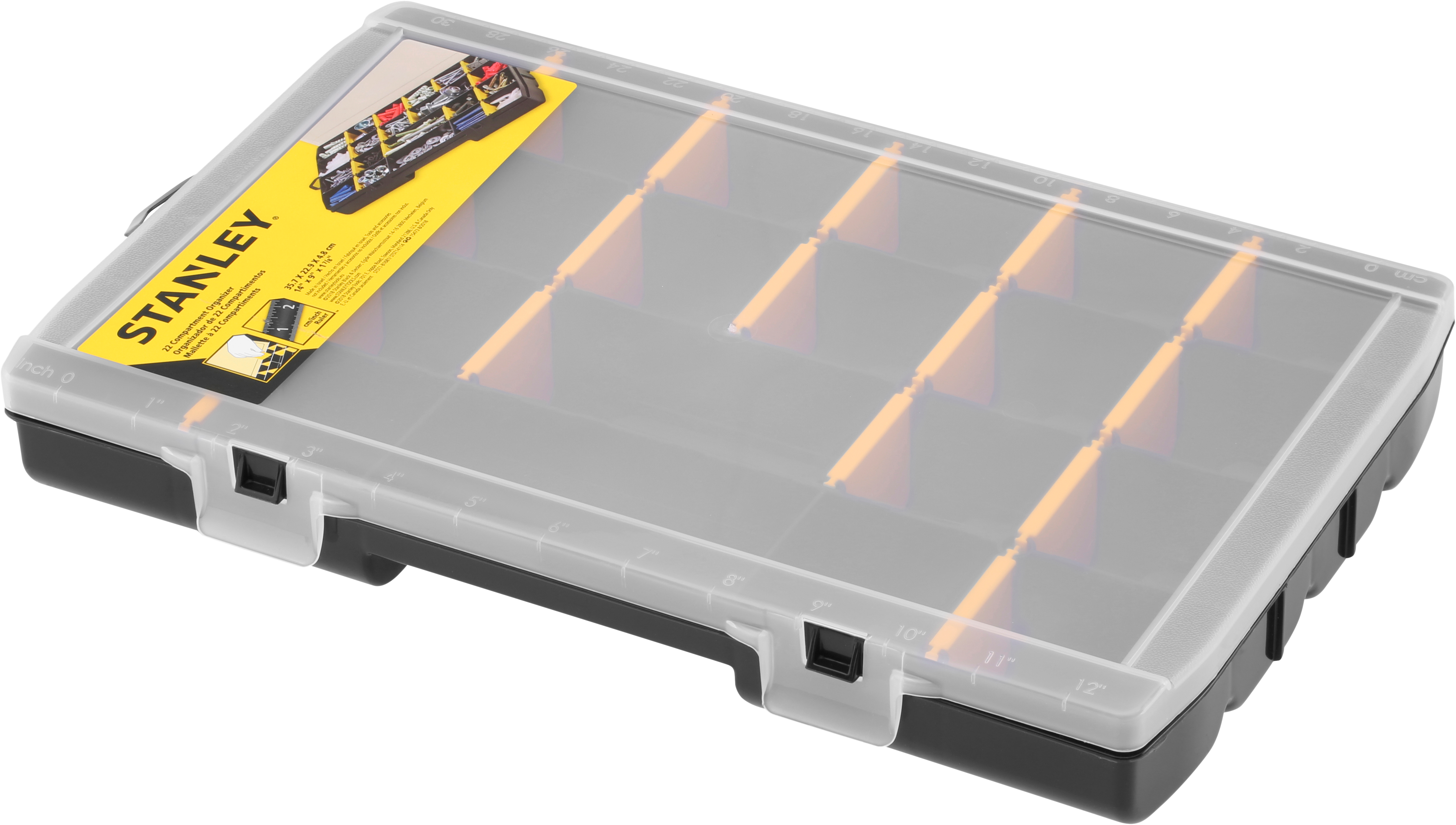 Organizador de tornillos de polipropileno con 17 cajones de 4.6x27.2x18.9 cm