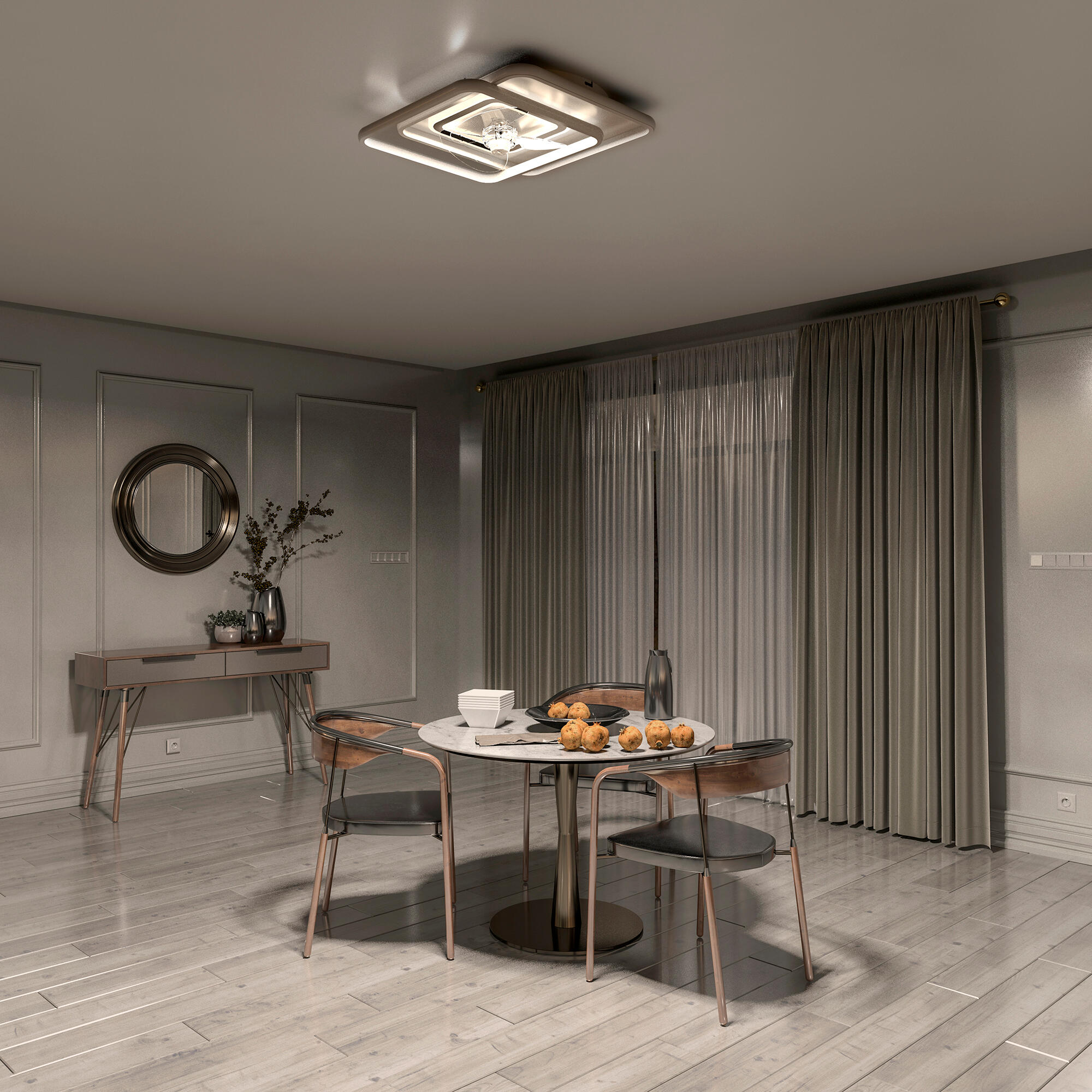 Ventoinha de teto 48.8cm 60W DC branco Altea - 8