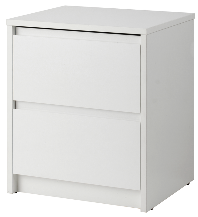 Mesa de cabeceira branco 2 gavetas 40x34x47,8 cm Home