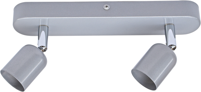 Foco decorativo sem lâmpada Basic GU10 2 luzes pintado cinza