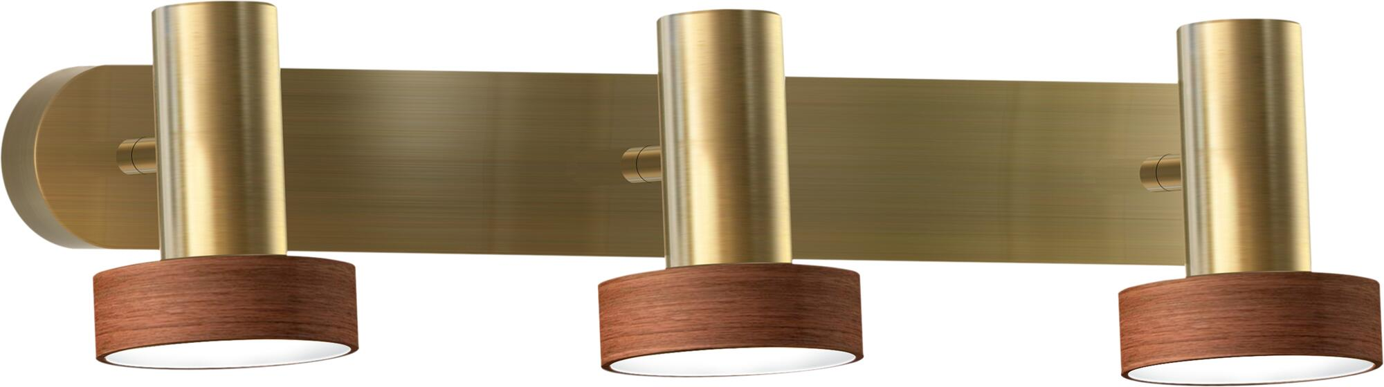 Barra de 3 focos led nature bronce 5w