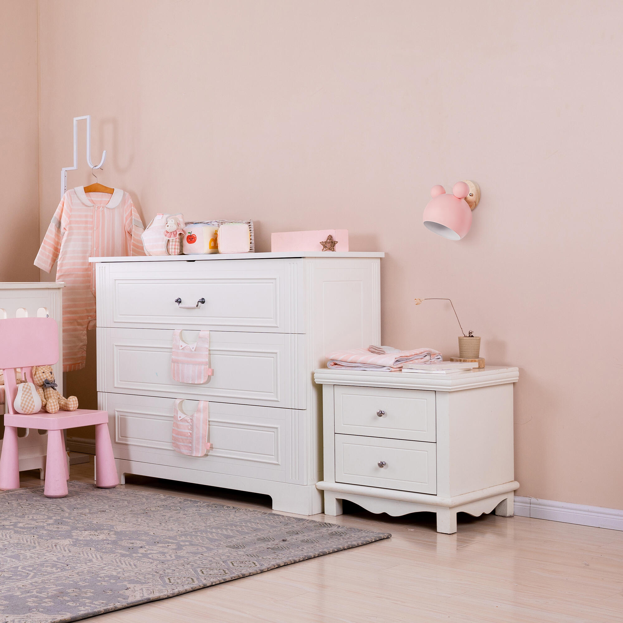 Aplique Mouse E27 rosa 20 cm - 2