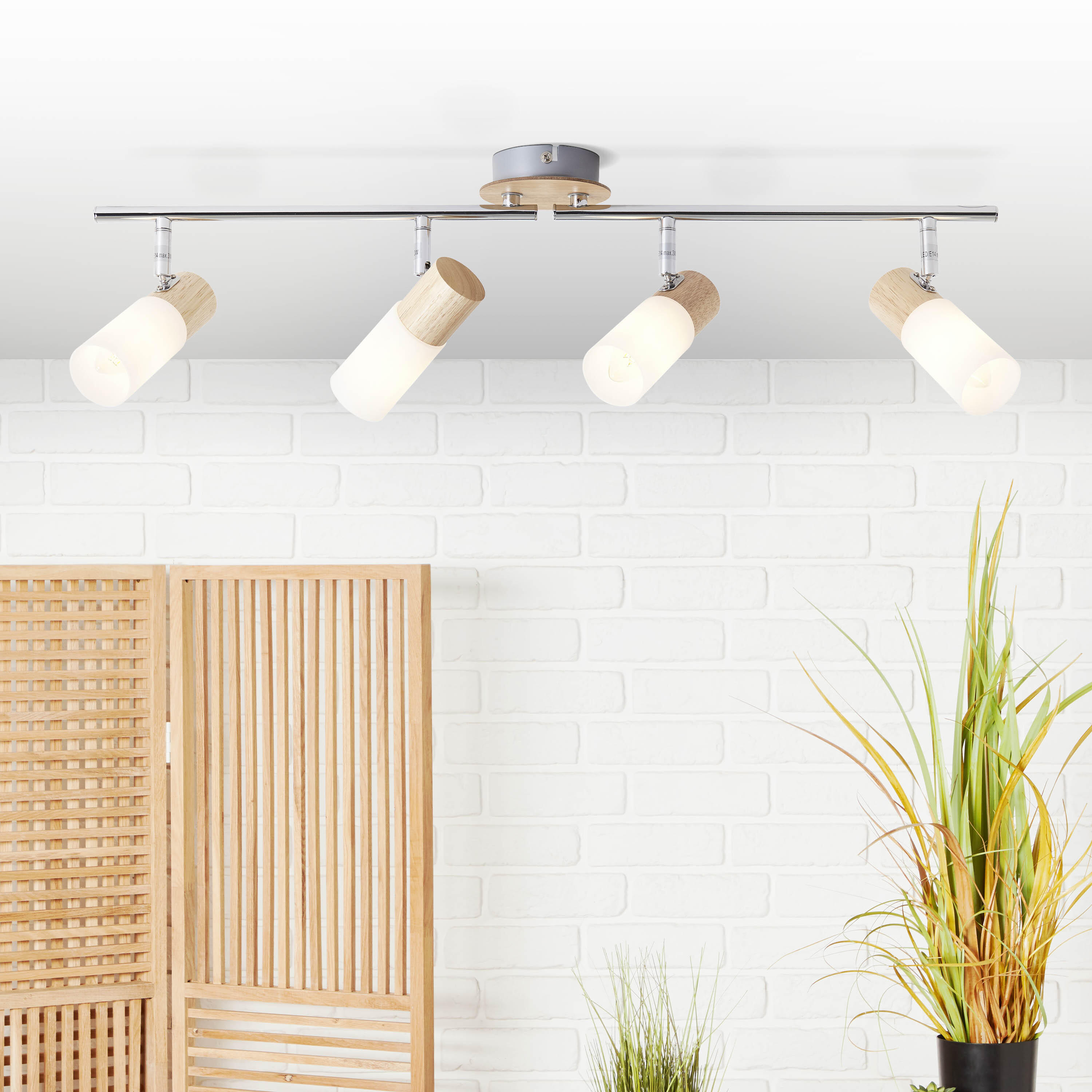 Foco decorativo BABSAN 4 FOCOS MADEIRA - 5