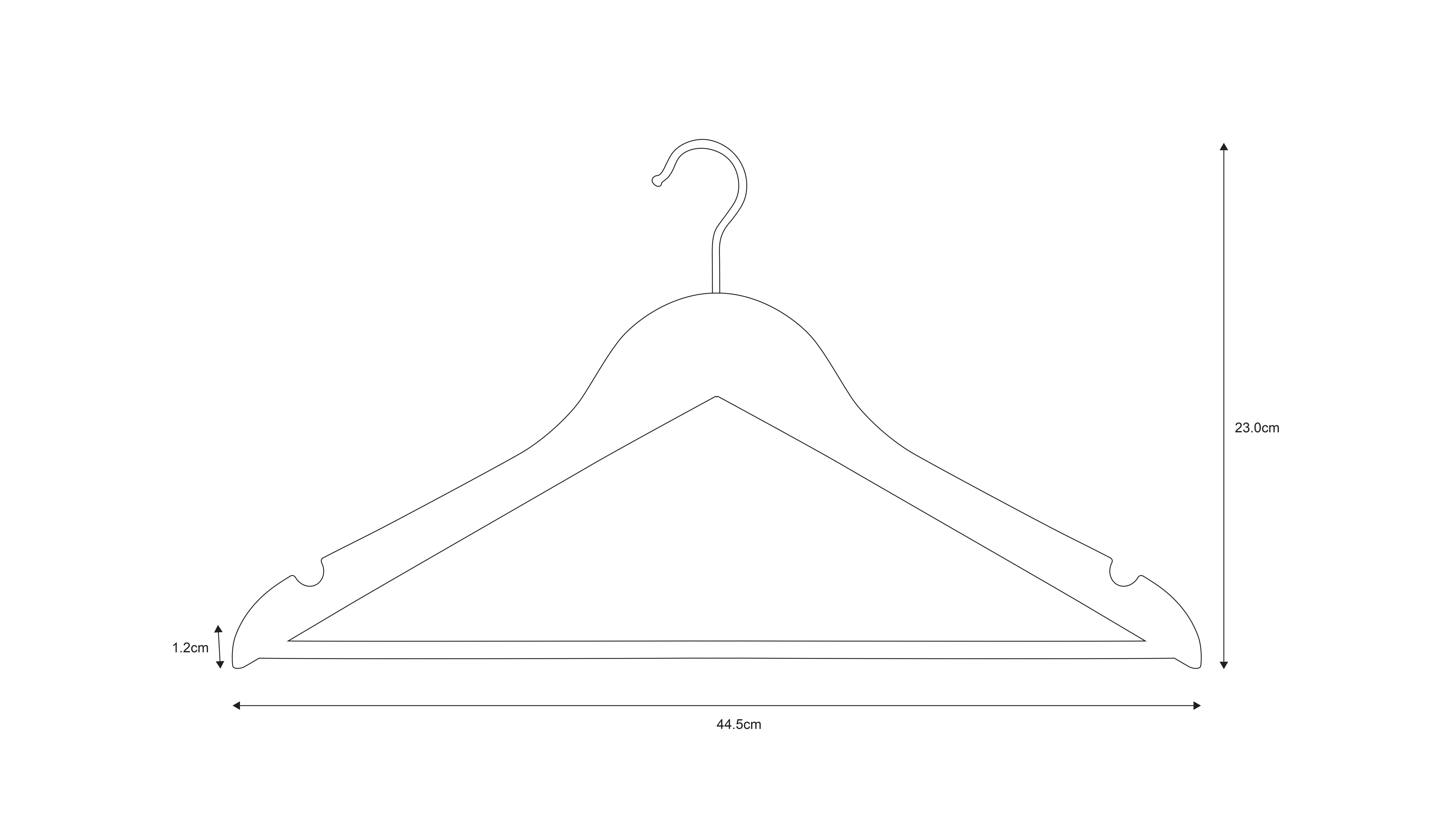 Pack 4 cabides madeira preto SPACEO - 9