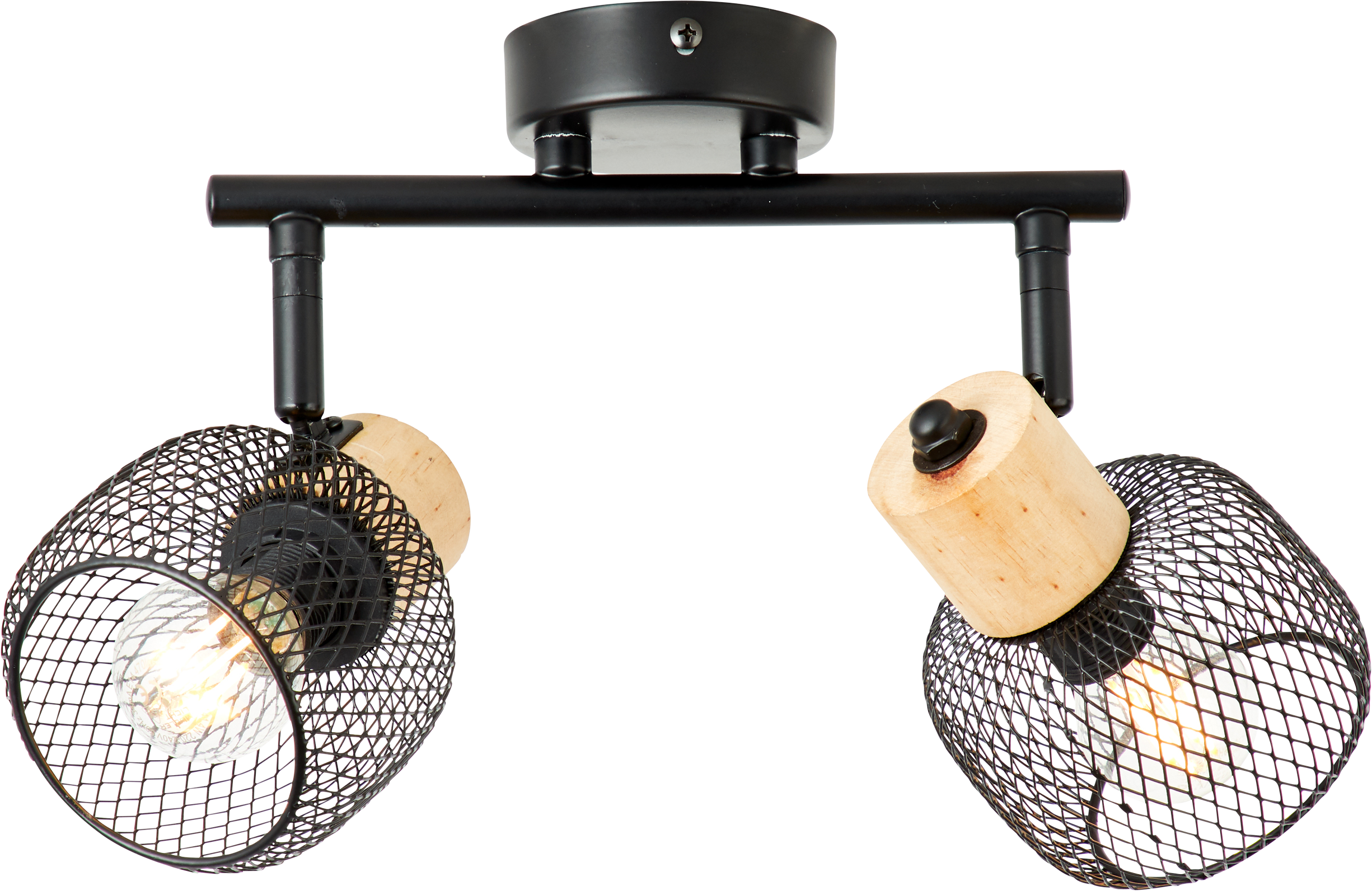 Foco giada 2 luces e14 negro