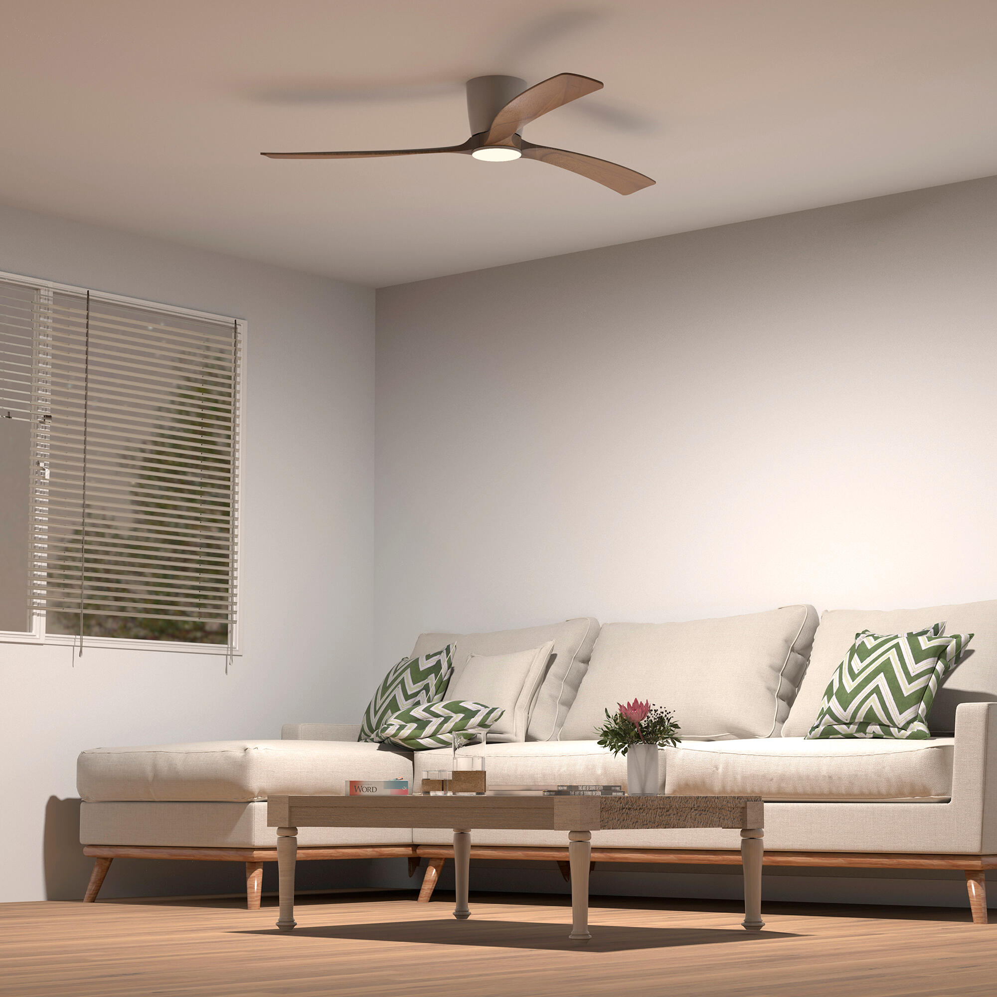 Ventilador de techo con luz silencioso DC con mando Arte Confort Sky blanco 122 cm invierno/verano color luz regulable - 11