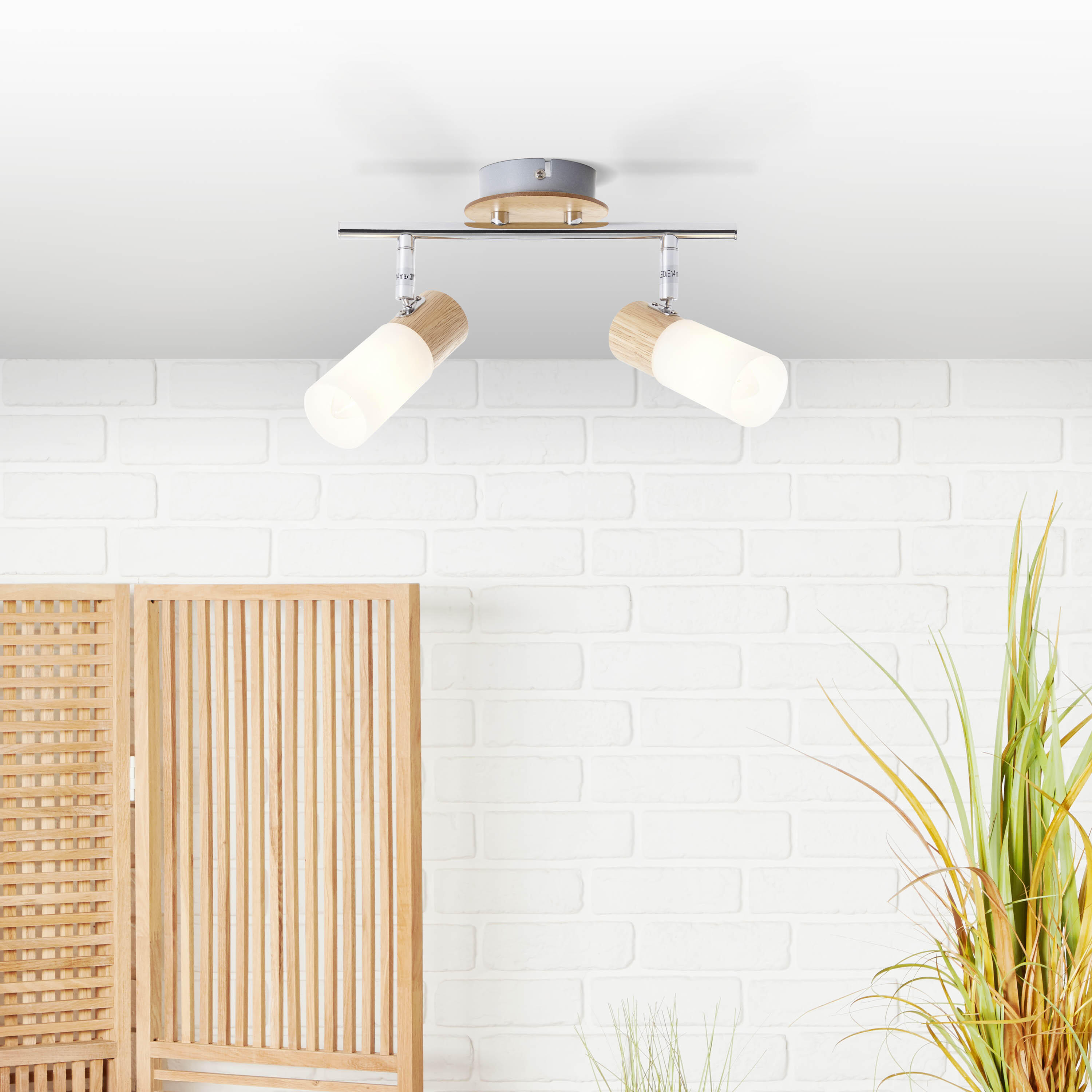 Foco decorativo BABSAN 2 FOCOS MADEIRA - 5