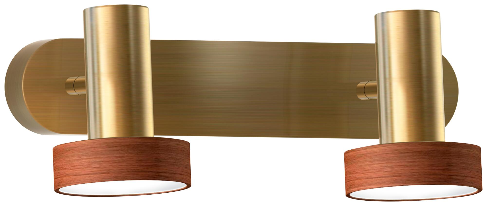 Barra de 2 focos led nature bronce 5w