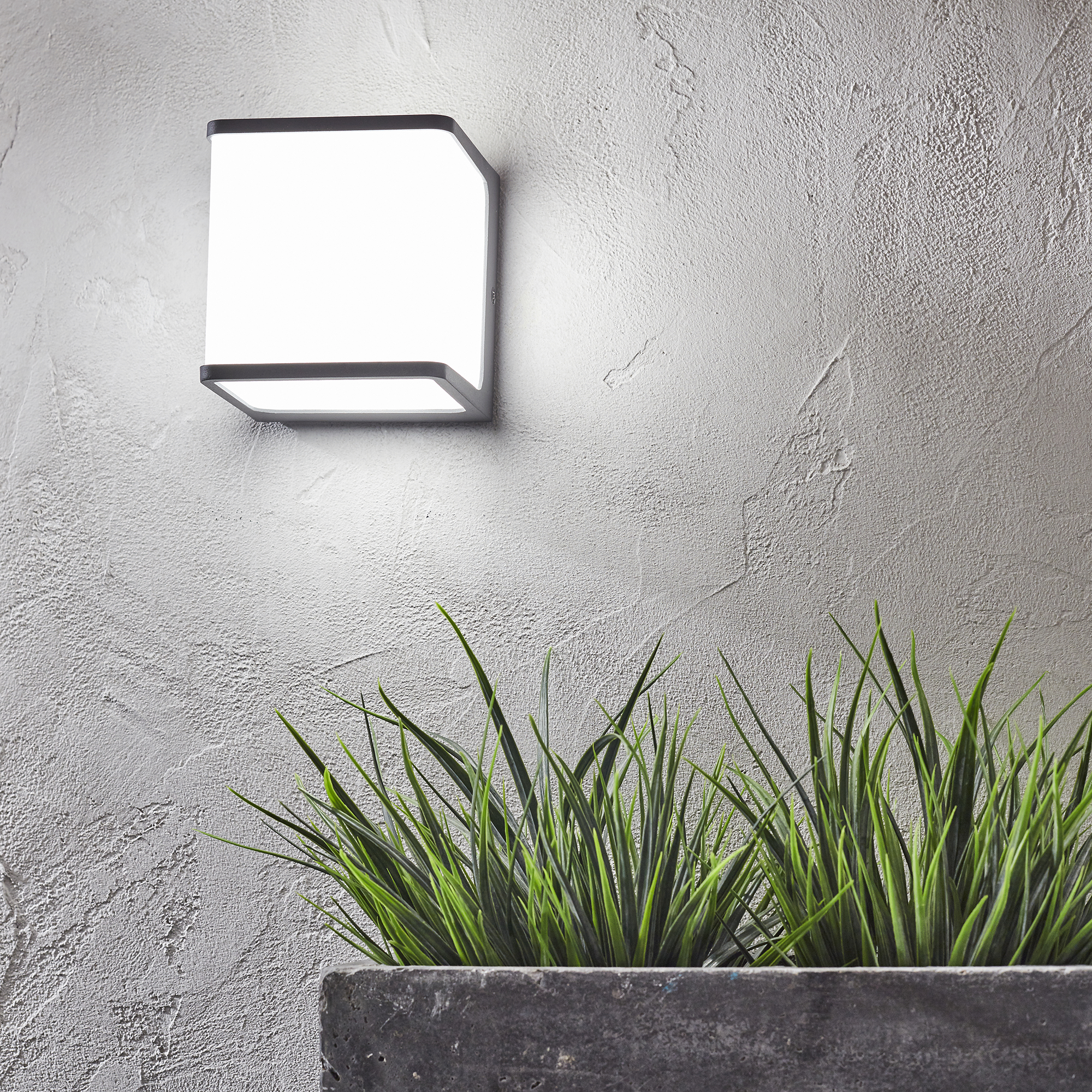 Applique LED moderno da esterno Telin grigio IP54, luce bianco naturale 1250 lumen, INSPIRE - 3