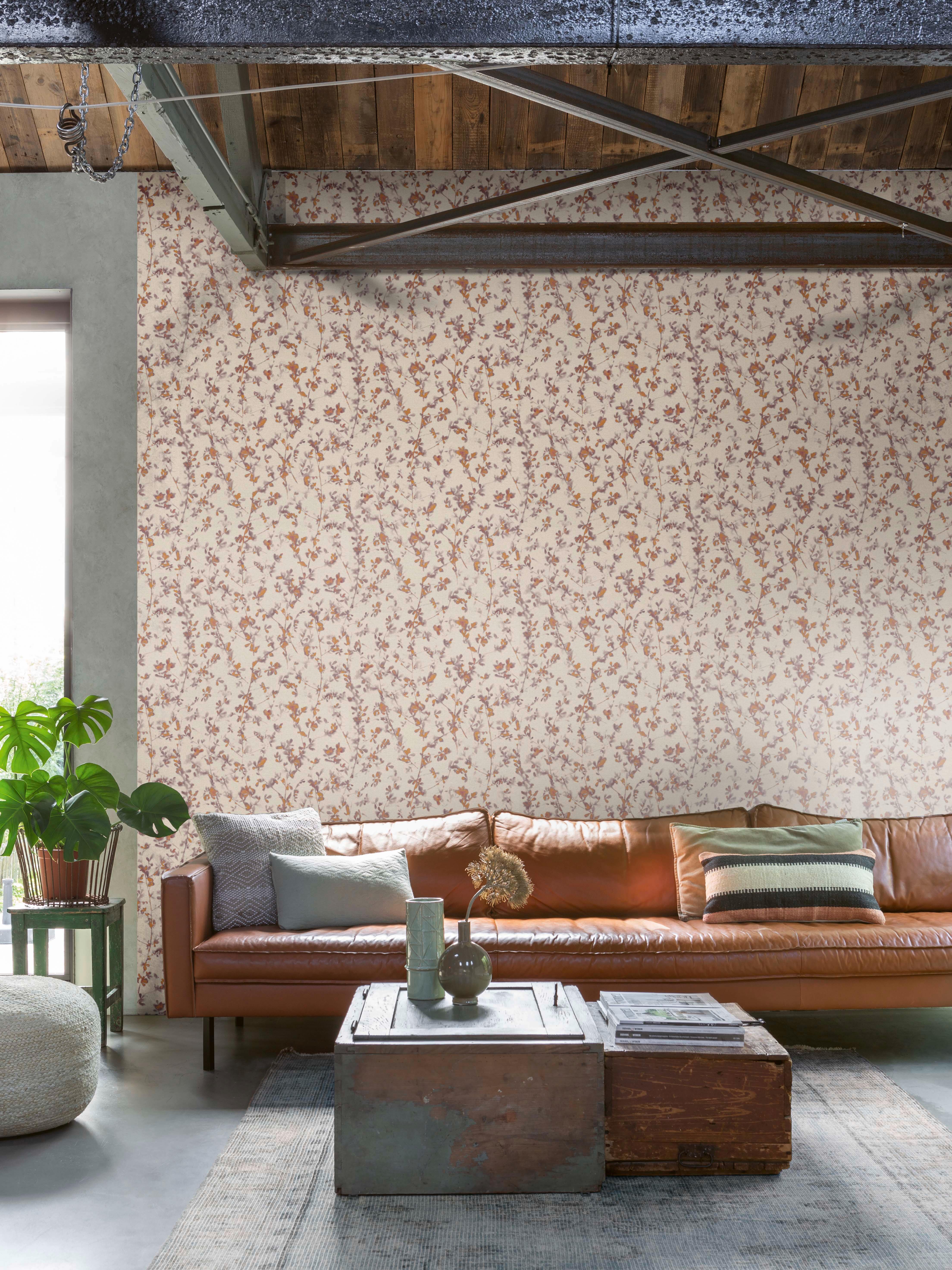 Papel pintado vinilo aplicación cola en pared naturaleza sigapure 291284 multicolor rasch 53cmx10.05m