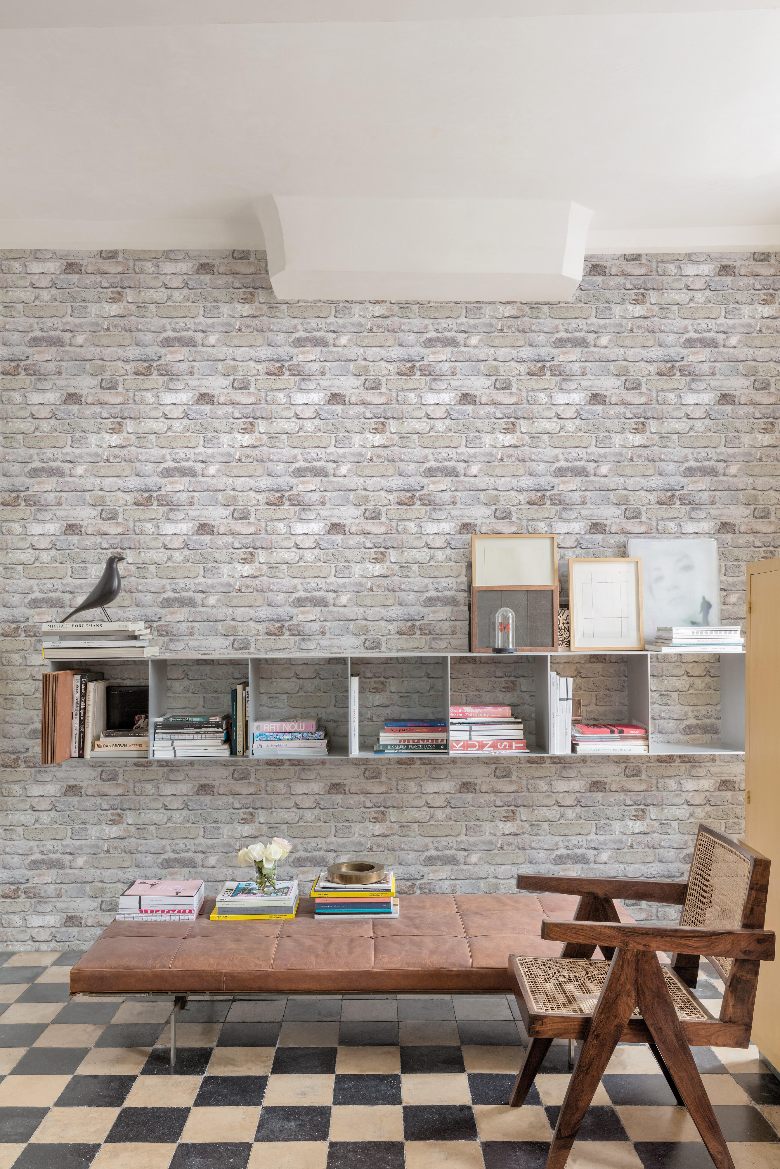 Papel pintado tapiz aplicación cola en pared imitación material imitación piedra gris vagnerplast 53cmx10m