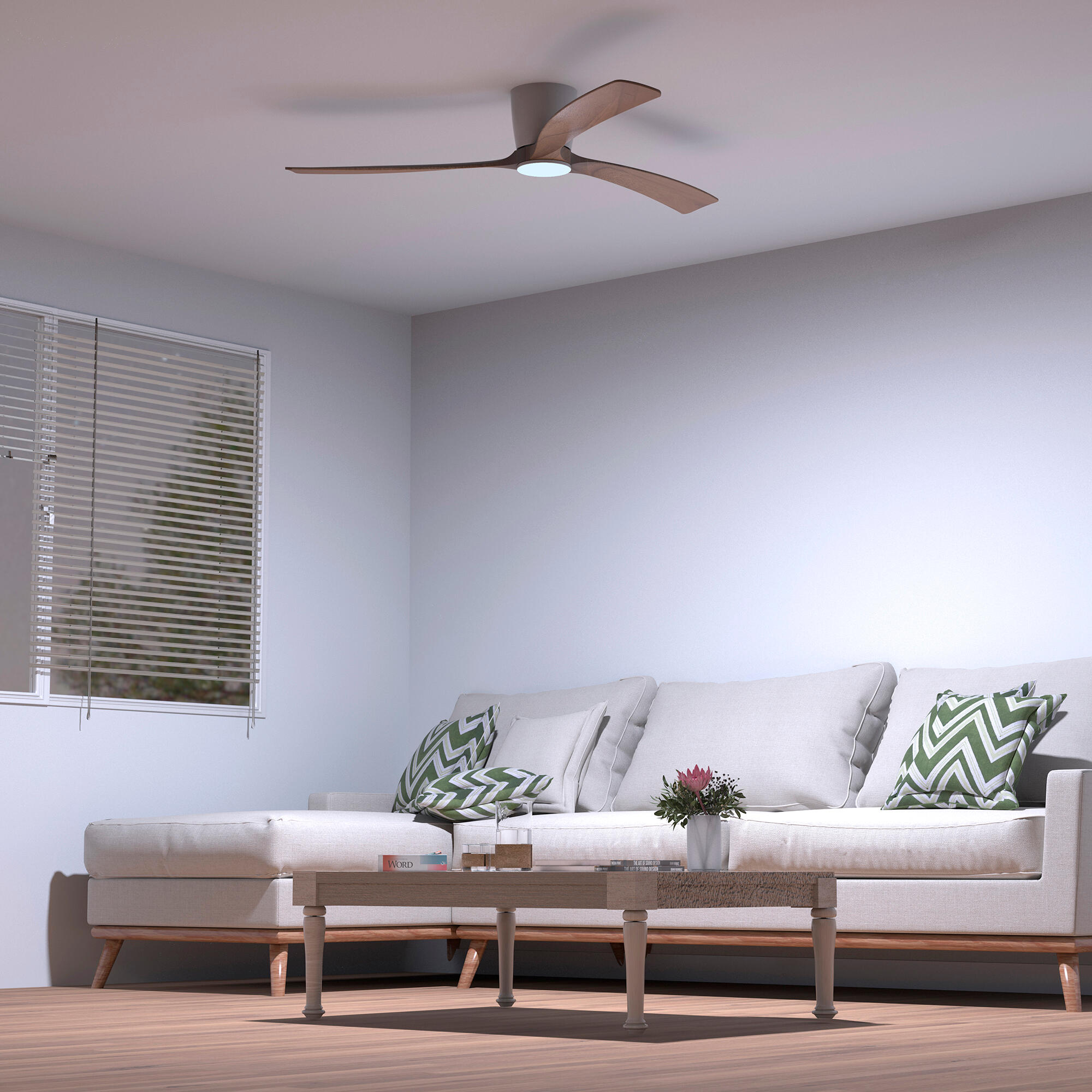 Ventilador de techo con luz silencioso DC con mando Arte Confort Sky blanco 122 cm invierno/verano color luz regulable - 10