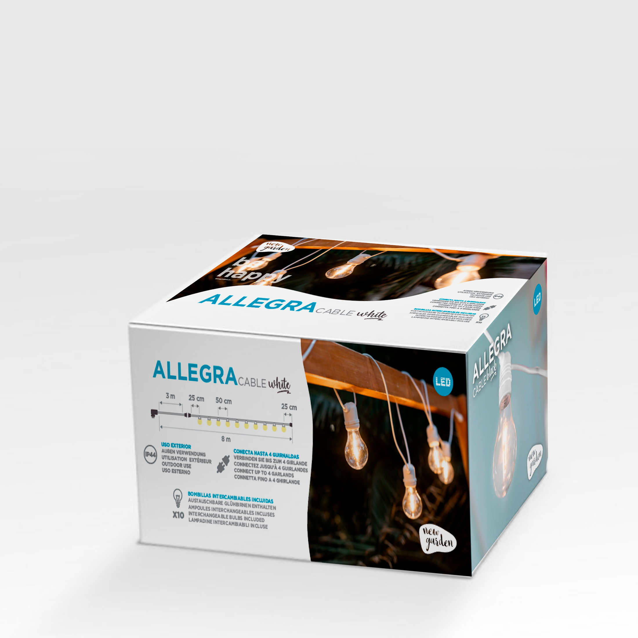Guirnalda Allegra 10 luces 3 metros 2700k blanca - 6