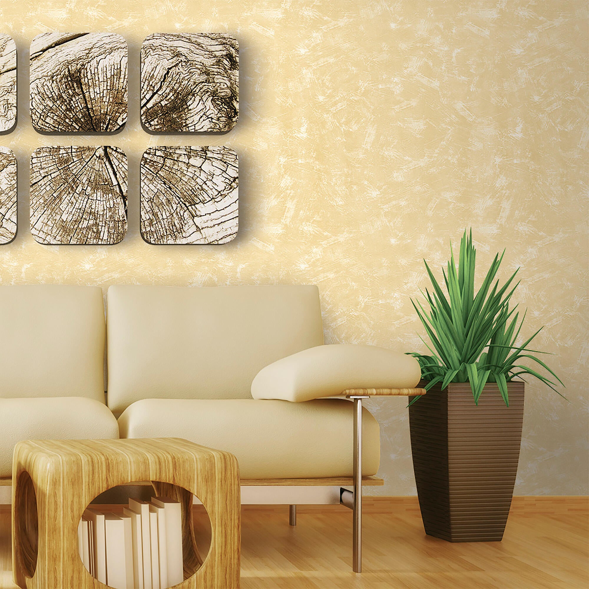 Papel de parede 100 x 53 cm EFEITO ESPÁTULA marfim - 3