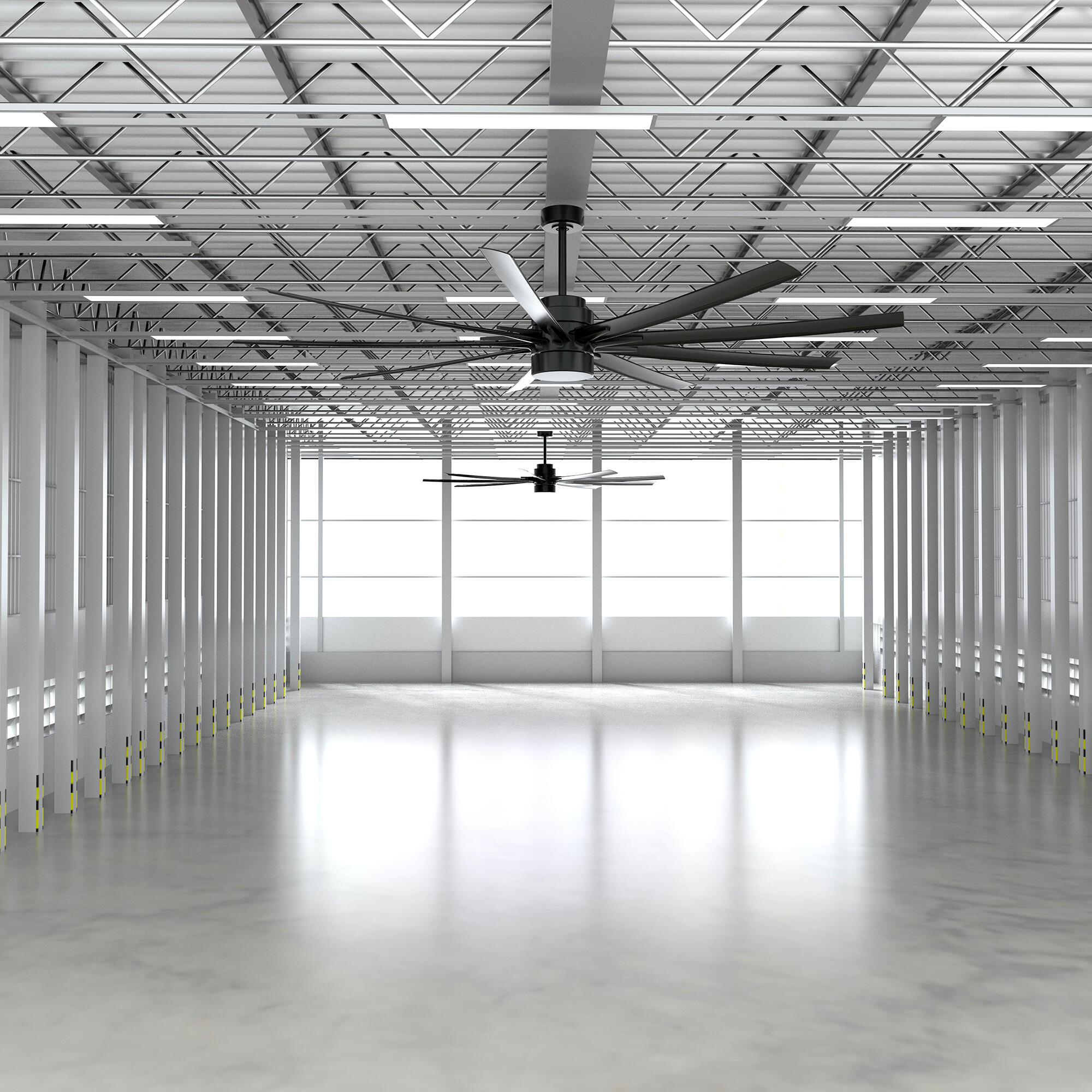 Ventilador de techo sin luz motor DC Ferrol negro 183 cm - 3